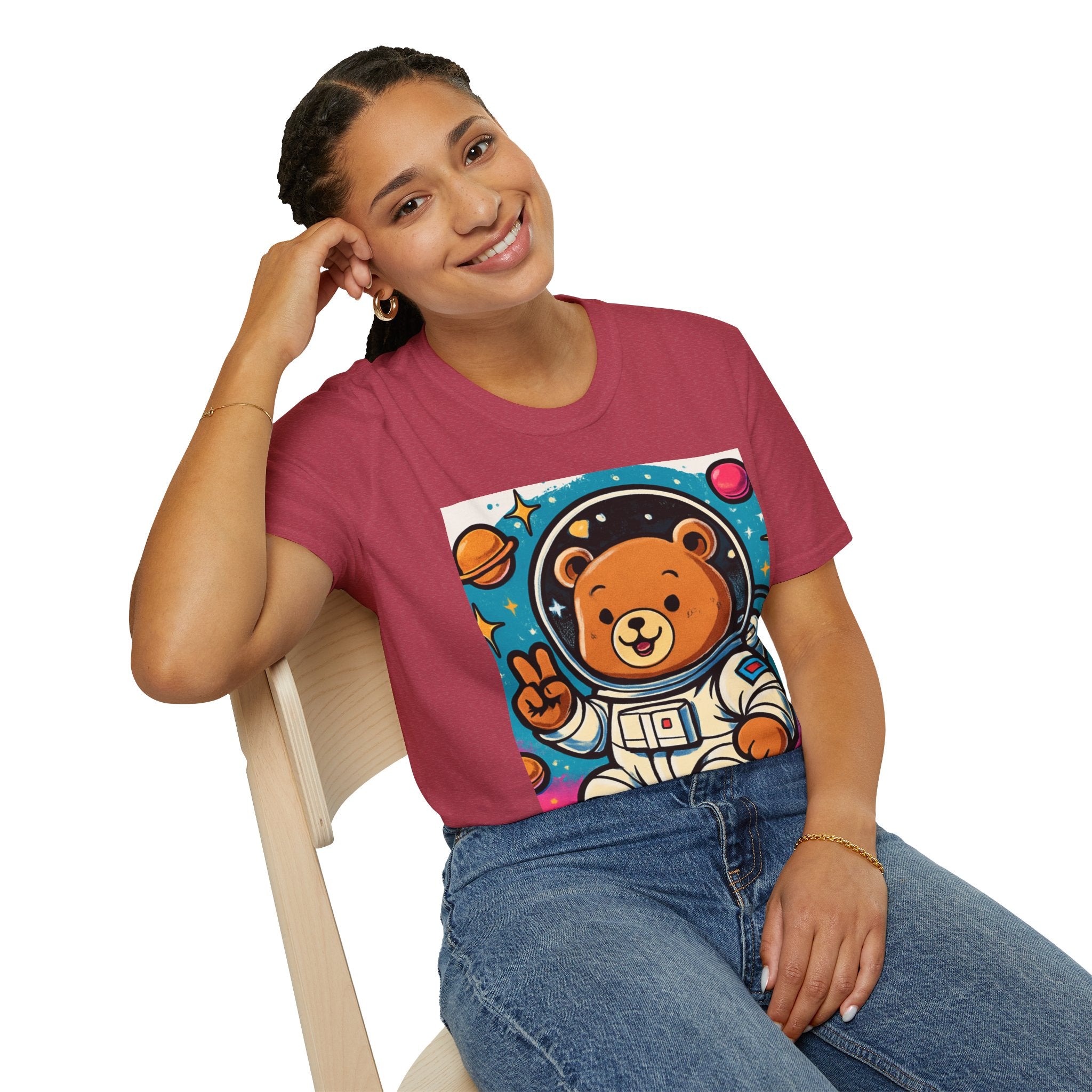 Astronaut Bear T-Shirt — Cute Space Bear Graphic Tee