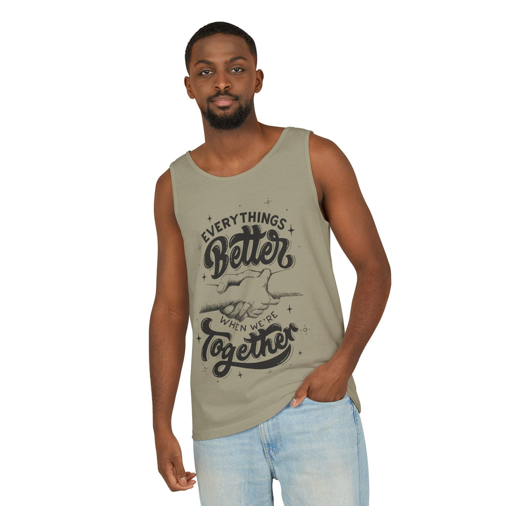 Everything's Better Together Tank Top — Handshake Friendship Graphic