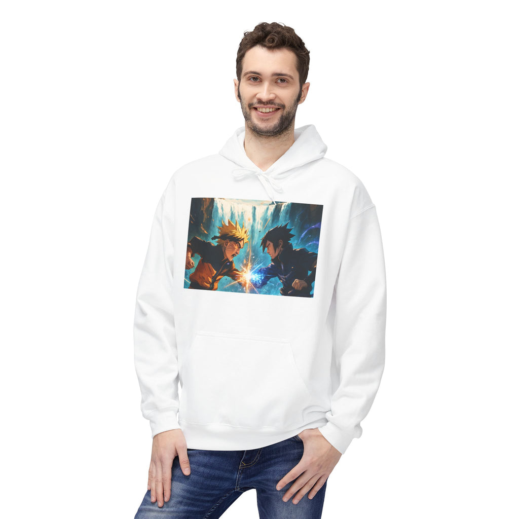Anime Battle Hoodie — Naruto vs Sasuke Graphic Pullover