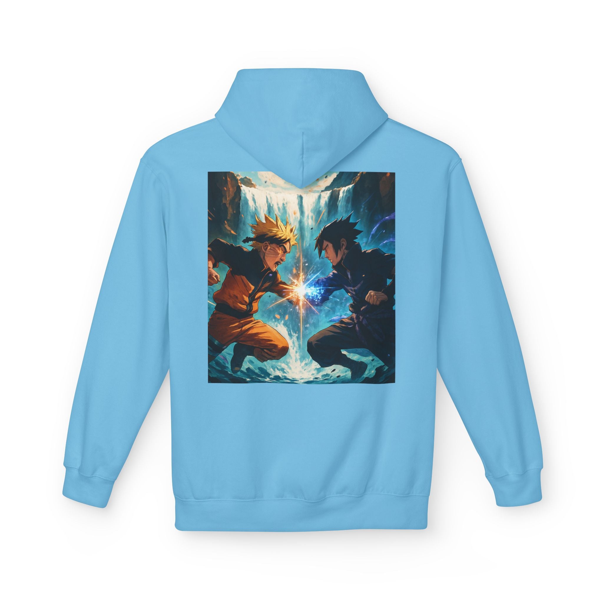 Anime Battle Hoodie — Naruto vs Sasuke Graphic Pullover