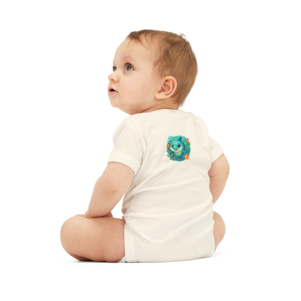 Baby Bodysuit with Cute Sea Monster Print — Infant One‑Piece Romper