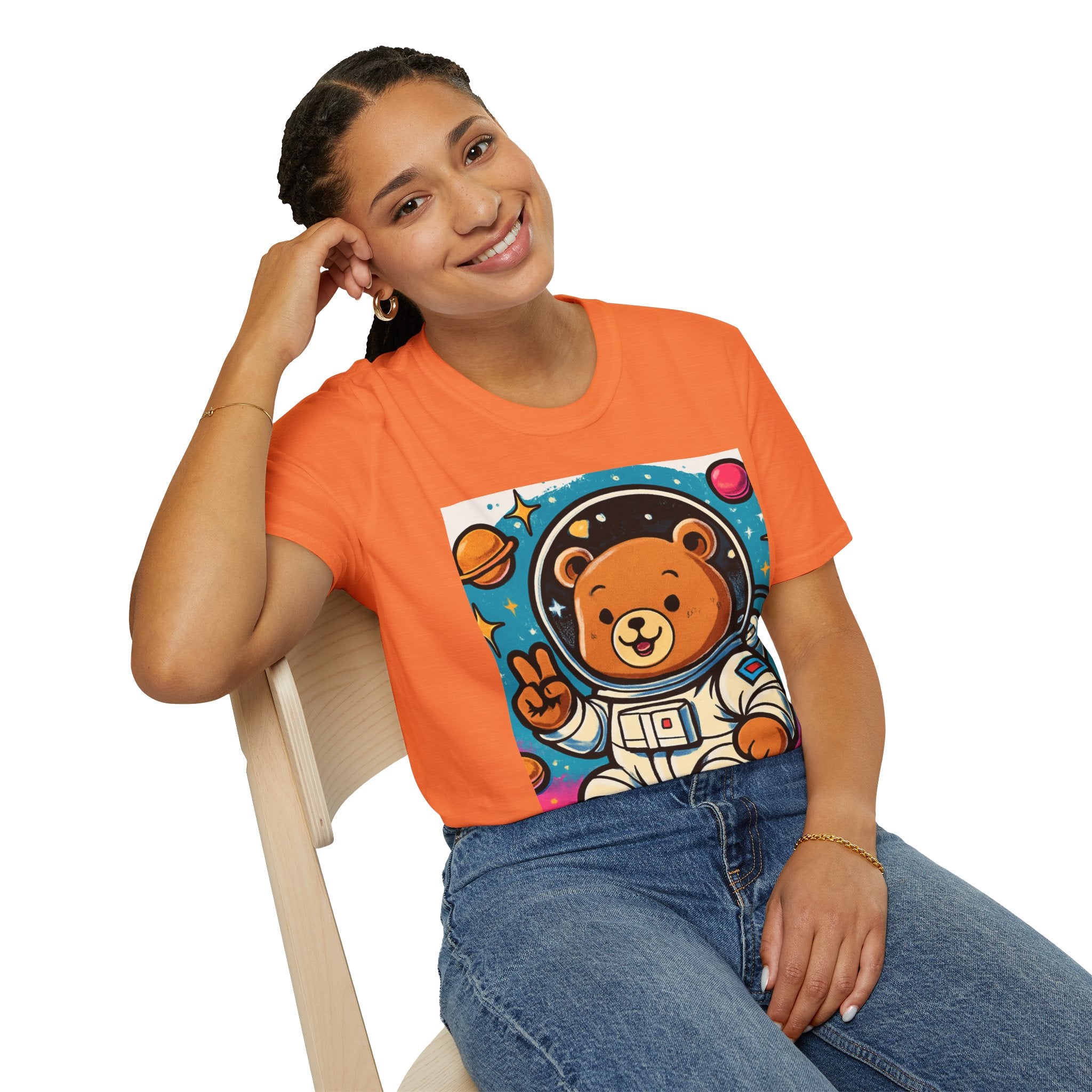 Astronaut Bear T-Shirt — Cute Space Bear Graphic Tee