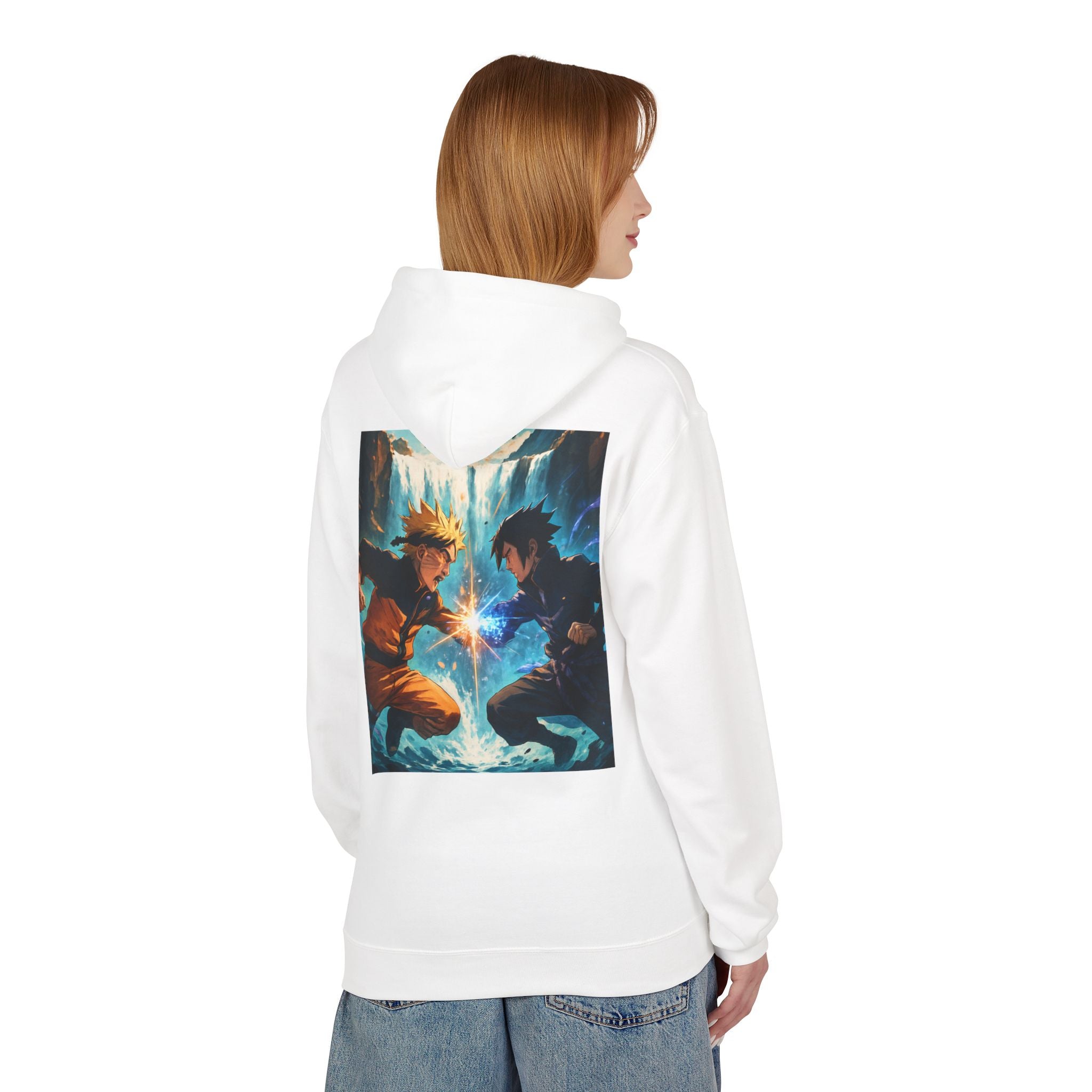 Anime Battle Hoodie — Naruto vs Sasuke Graphic Pullover