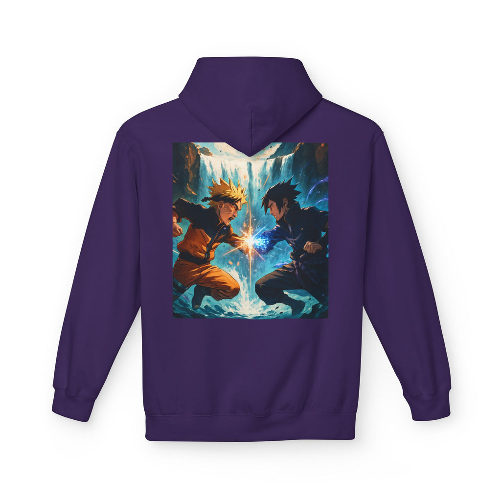 Anime Battle Hoodie — Naruto vs Sasuke Graphic Pullover