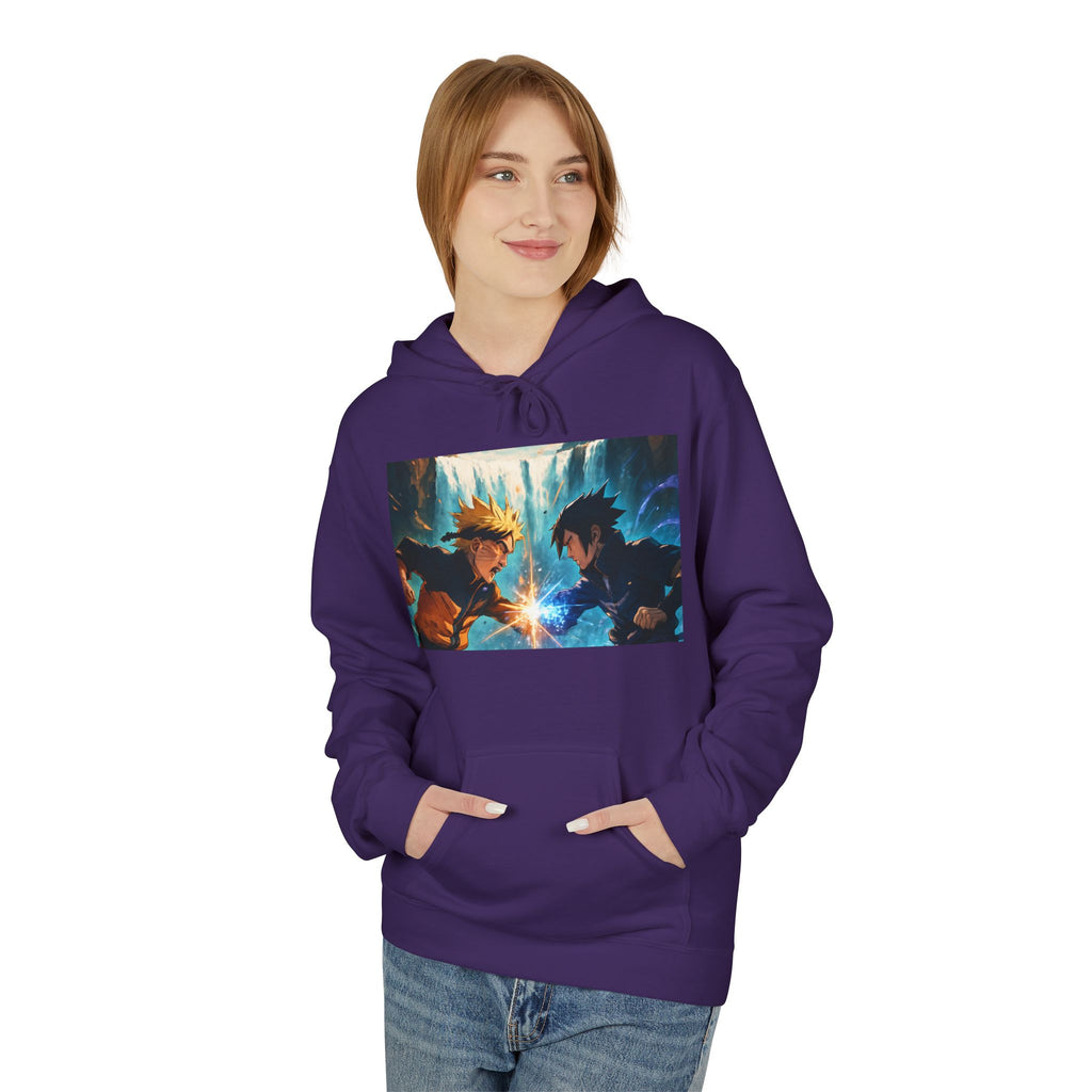 Anime Battle Hoodie — Naruto vs Sasuke Graphic Pullover