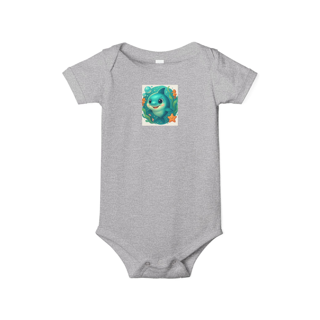 Baby Bodysuit with Cute Sea Monster Print — Infant One‑Piece Romper