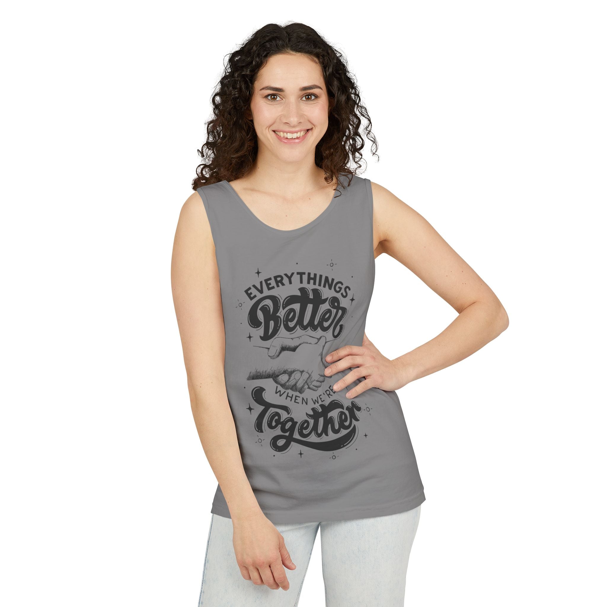 Everything's Better Together Tank Top — Handshake Friendship Graphic