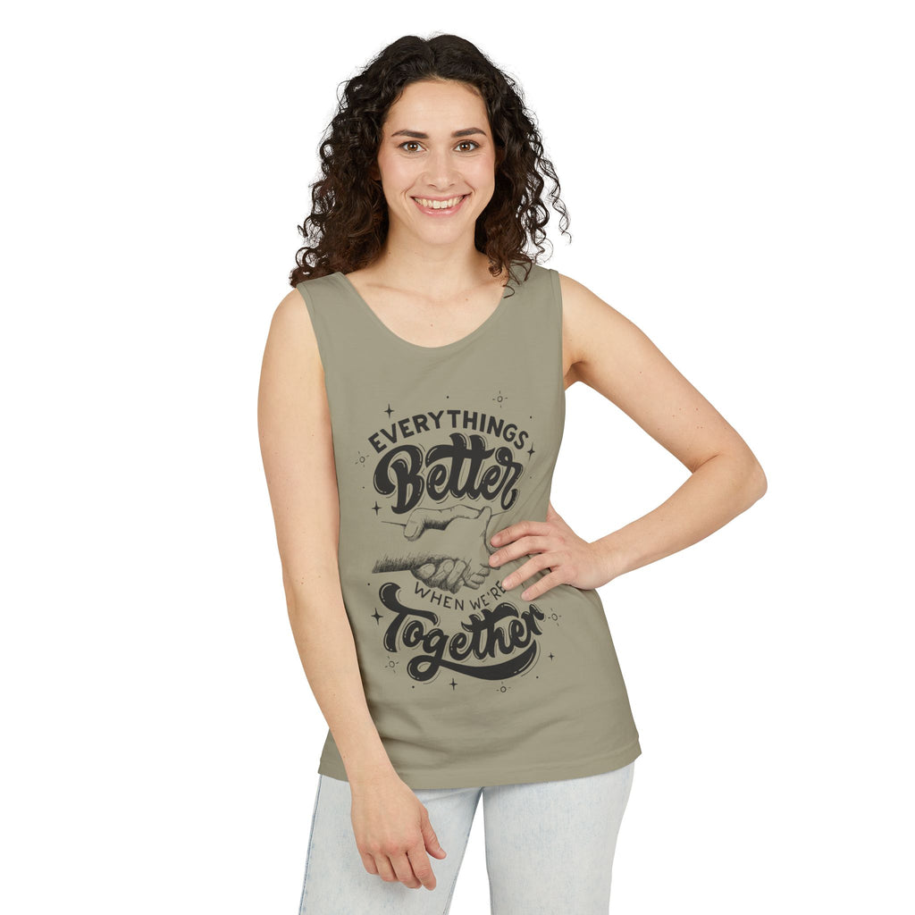 Everything's Better Together Tank Top — Handshake Friendship Graphic