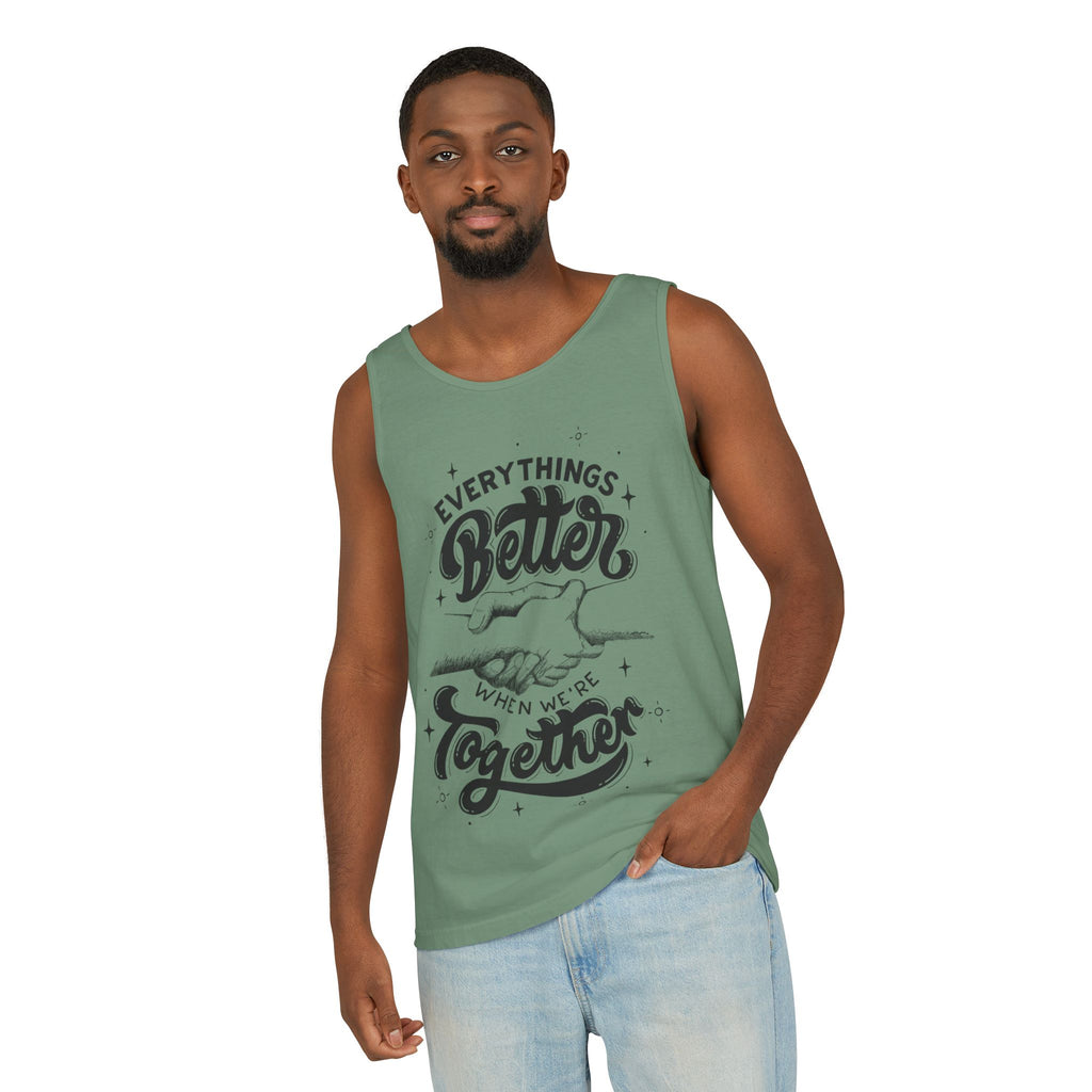 Everything's Better Together Tank Top — Handshake Friendship Graphic