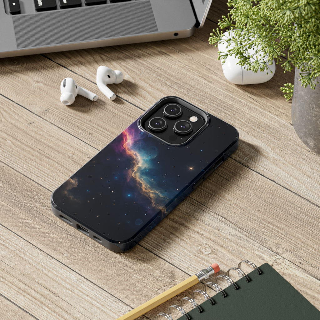Galaxy Nebula Tough Phone Case — Space Starfield Protective Cover