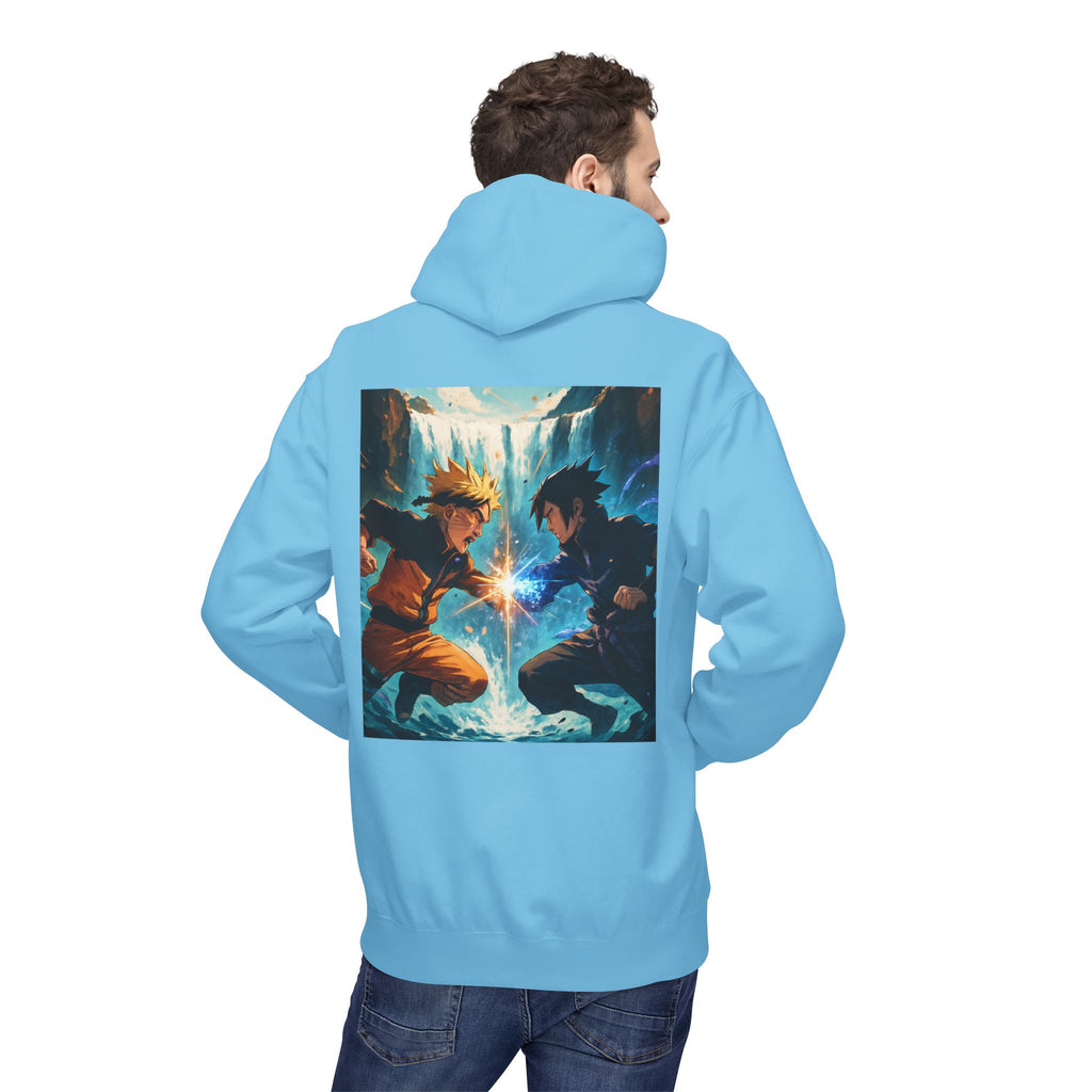 Anime Battle Hoodie — Naruto vs Sasuke Graphic Pullover