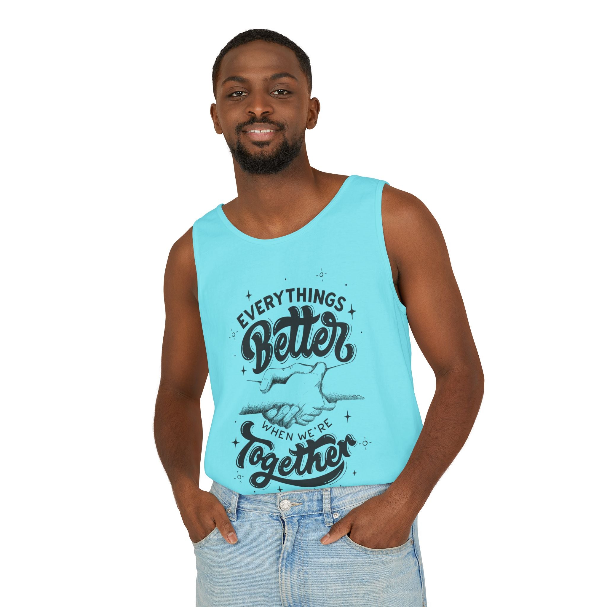 Everything's Better Together Tank Top — Handshake Friendship Graphic