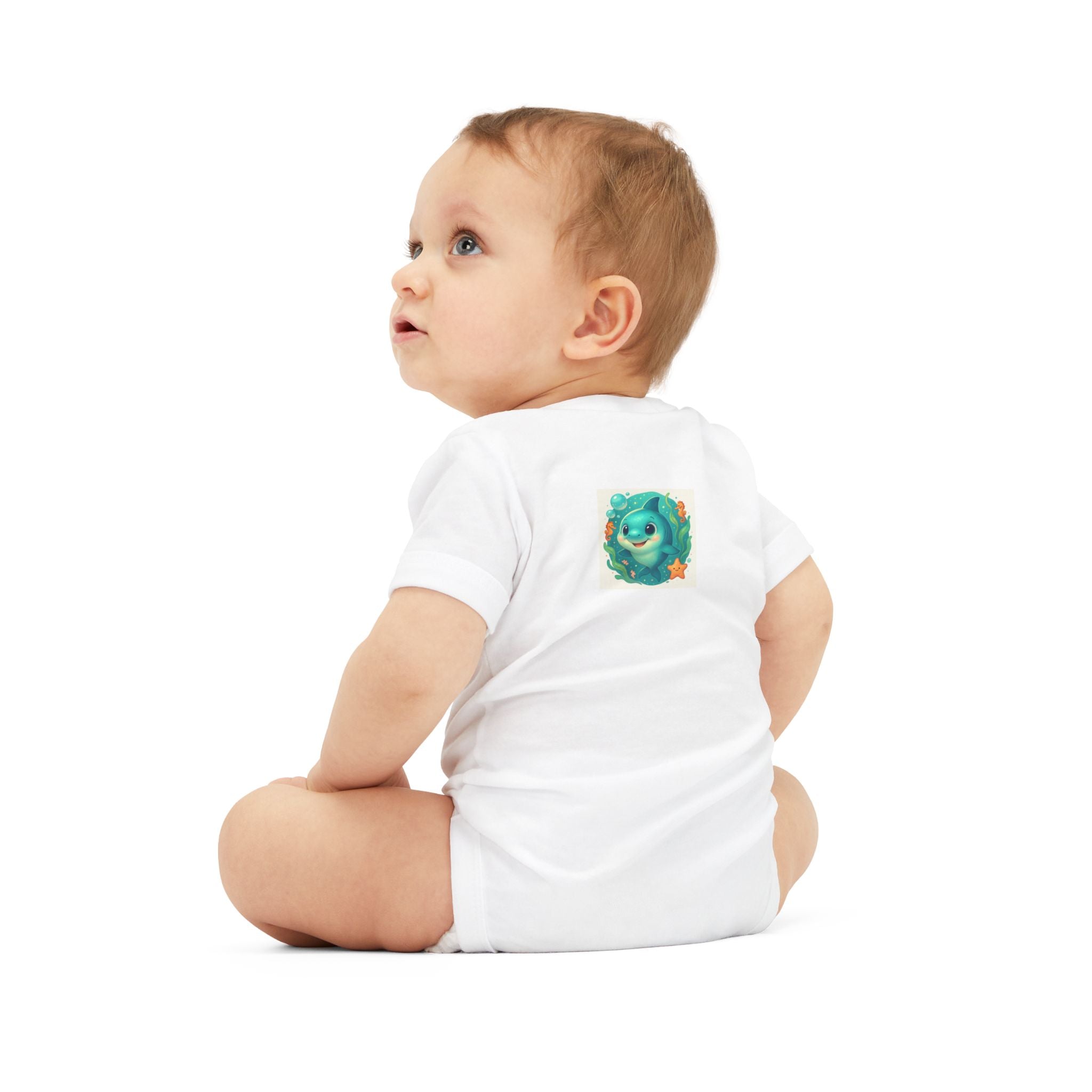 Baby Bodysuit with Cute Sea Monster Print — Infant One‑Piece Romper