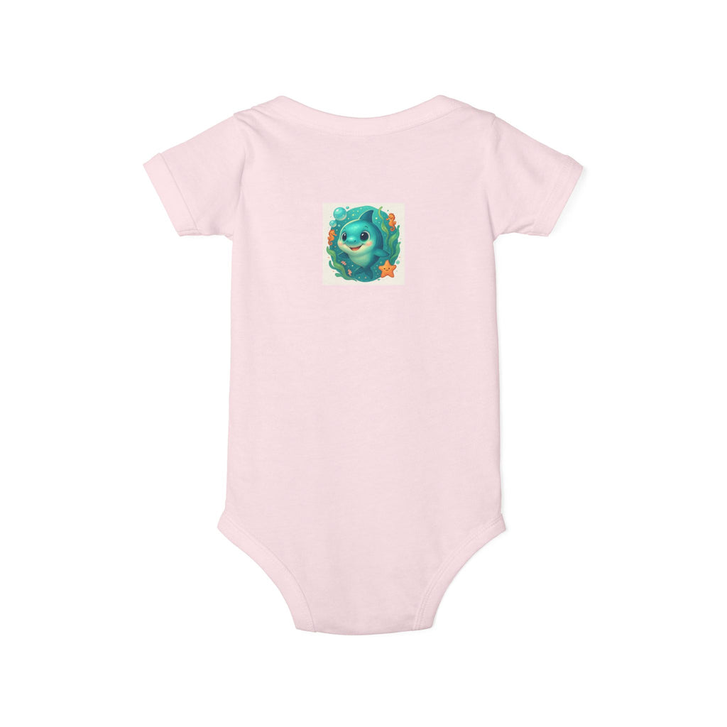 Baby Bodysuit with Cute Sea Monster Print — Infant One‑Piece Romper