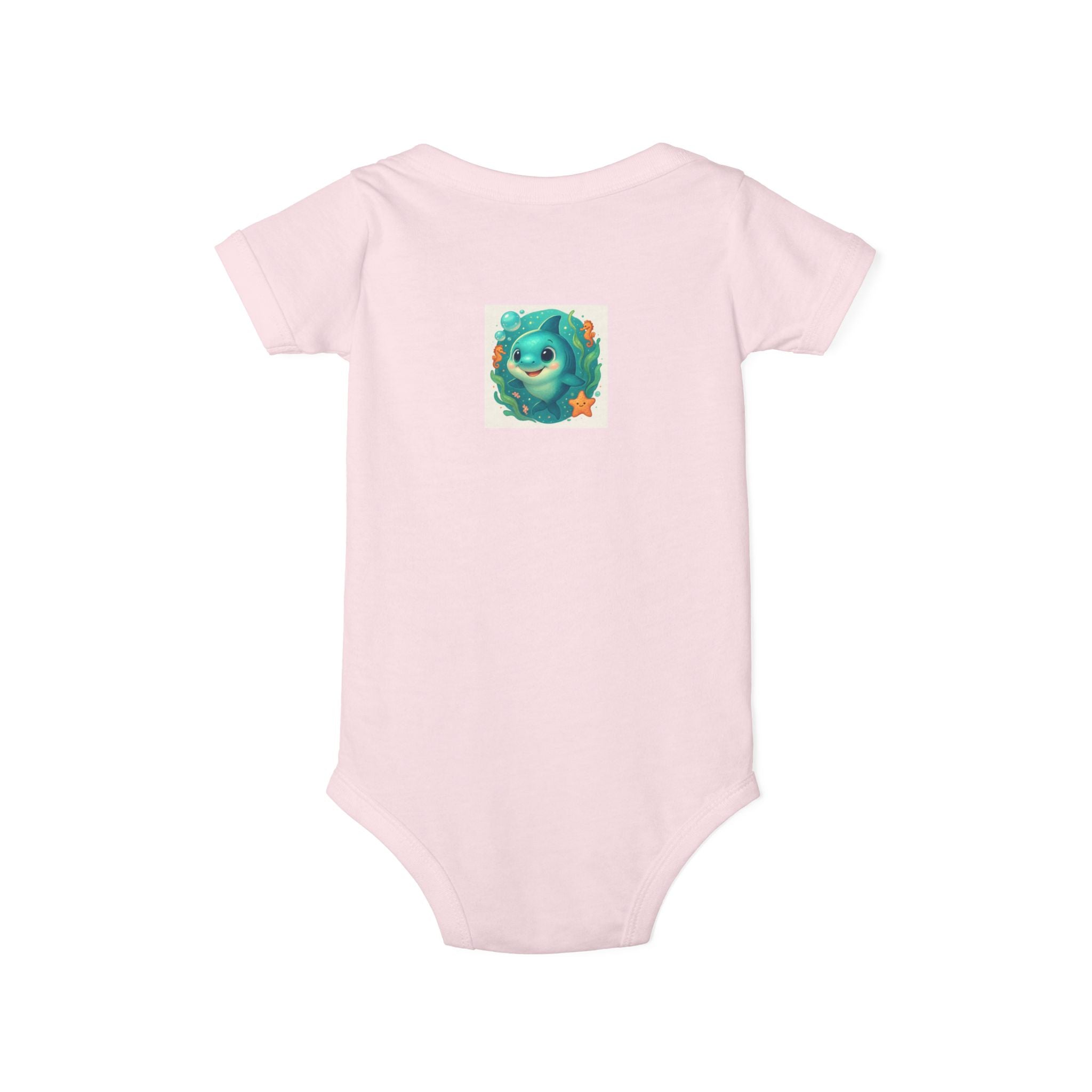 Baby Bodysuit with Cute Sea Monster Print — Infant One‑Piece Romper