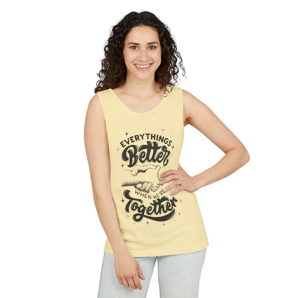 Everything's Better Together Tank Top — Handshake Friendship Graphic