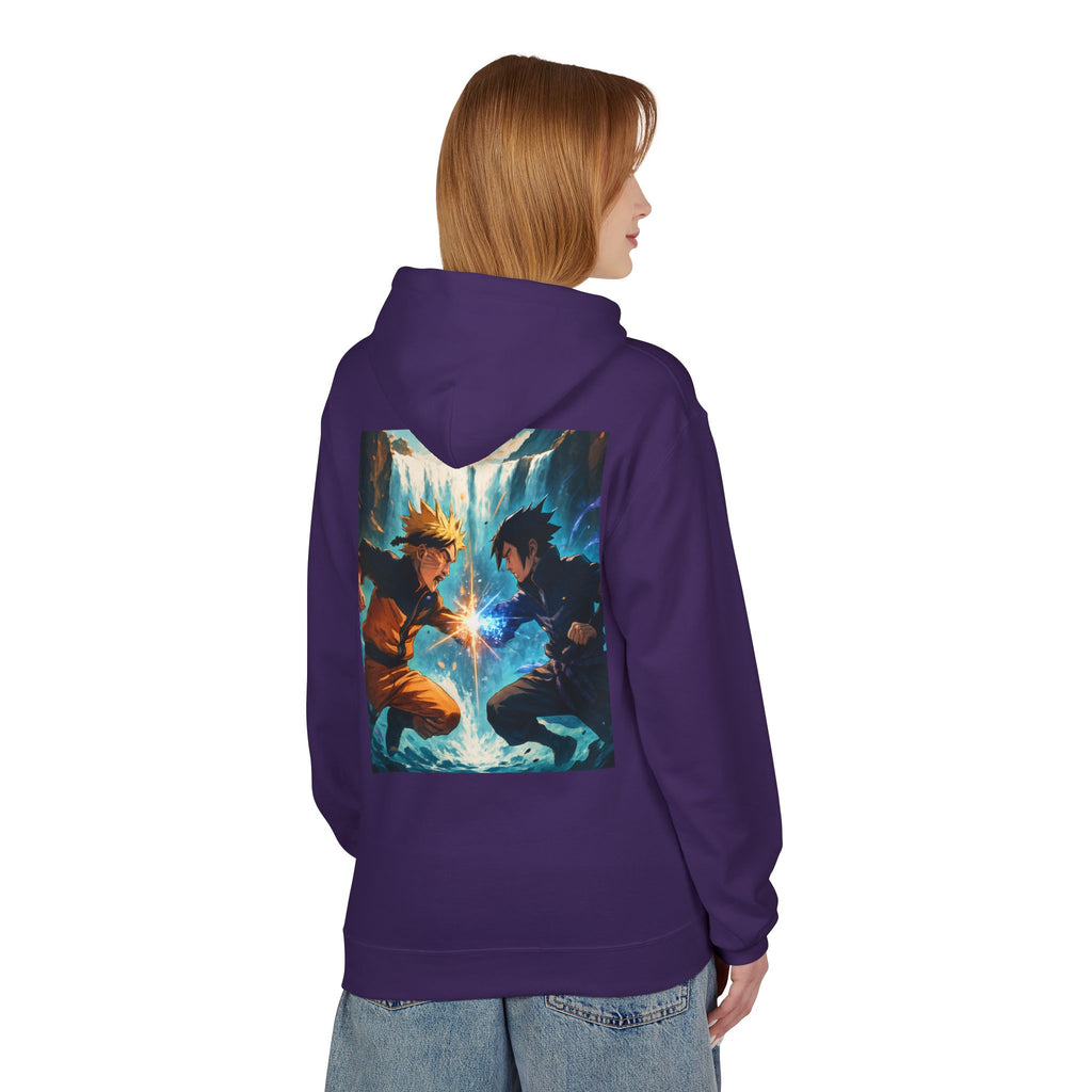 Anime Battle Hoodie — Naruto vs Sasuke Graphic Pullover