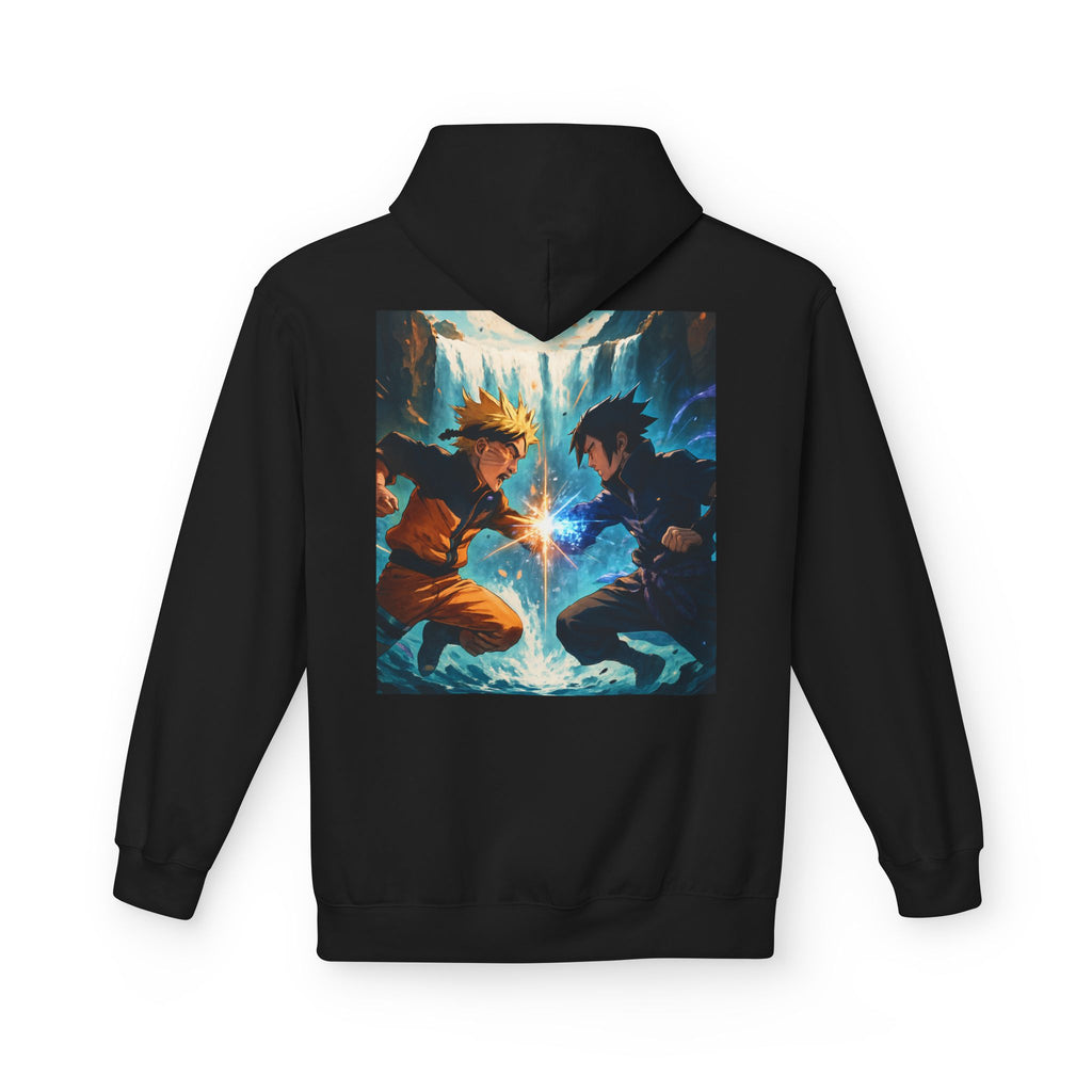 Anime Battle Hoodie — Naruto vs Sasuke Graphic Pullover