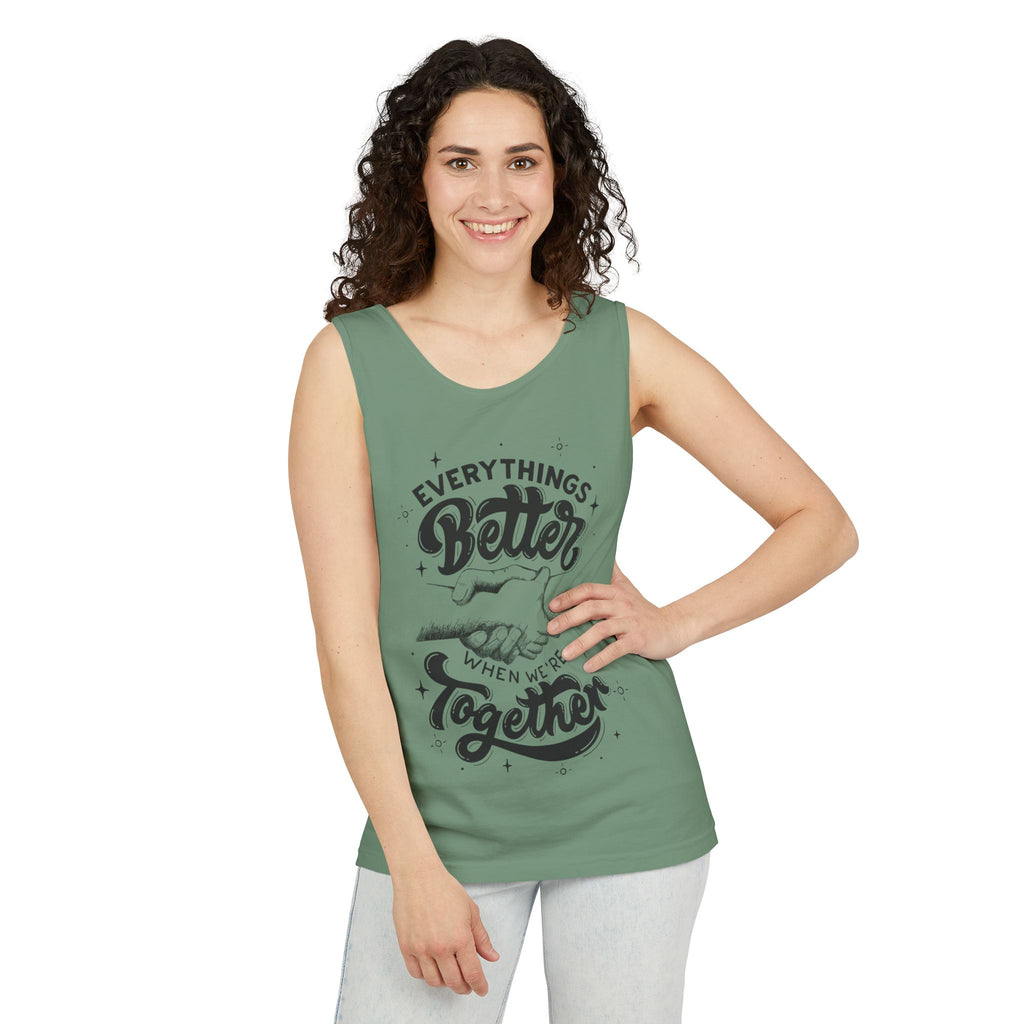 Everything's Better Together Tank Top — Handshake Friendship Graphic