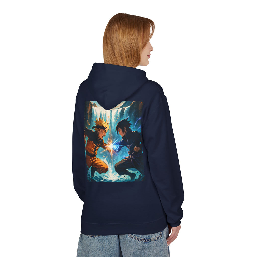 Anime Battle Hoodie — Naruto vs Sasuke Graphic Pullover
