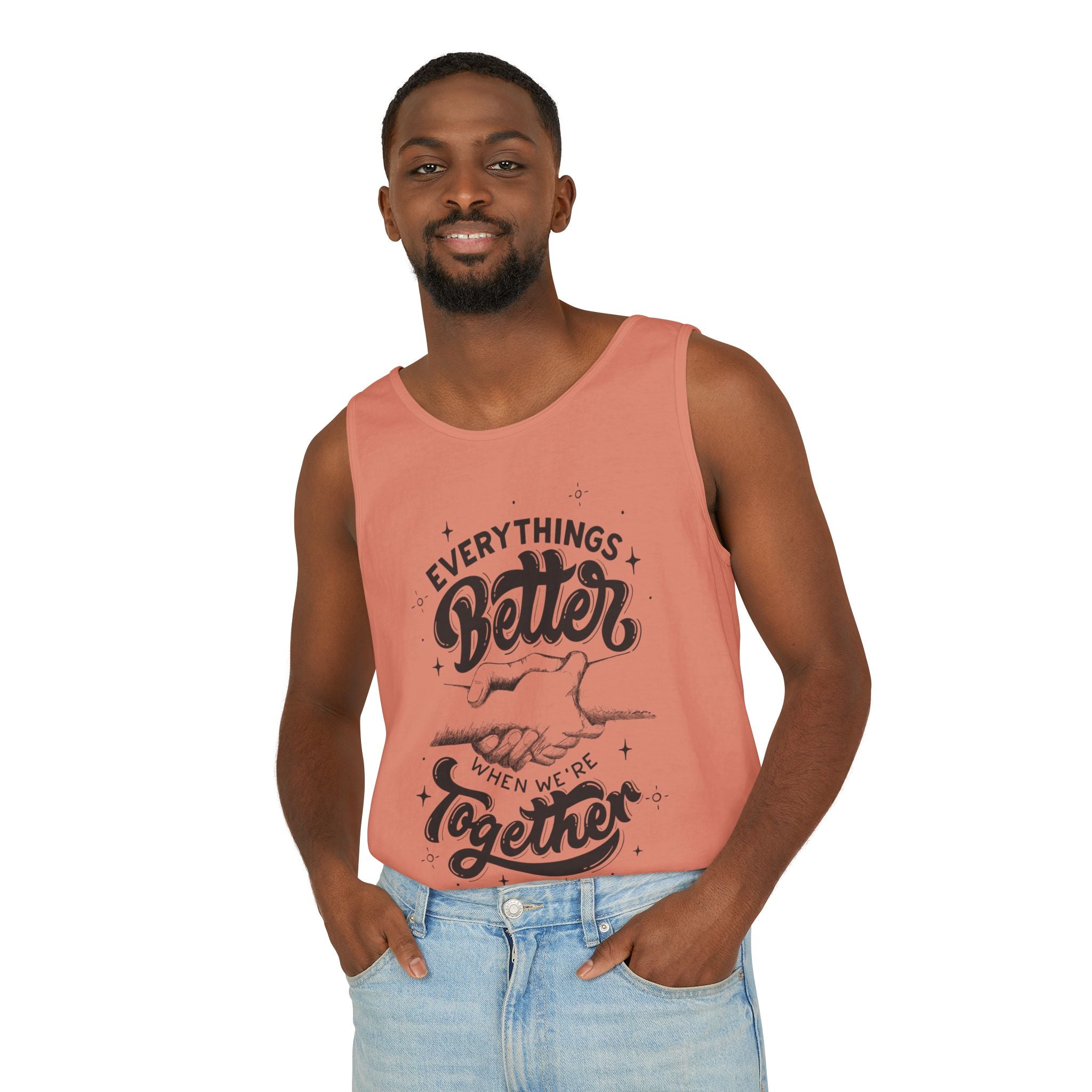 Everything's Better Together Tank Top — Handshake Friendship Graphic