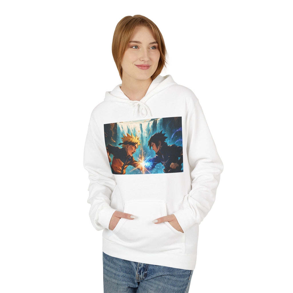Anime Battle Hoodie — Naruto vs Sasuke Graphic Pullover