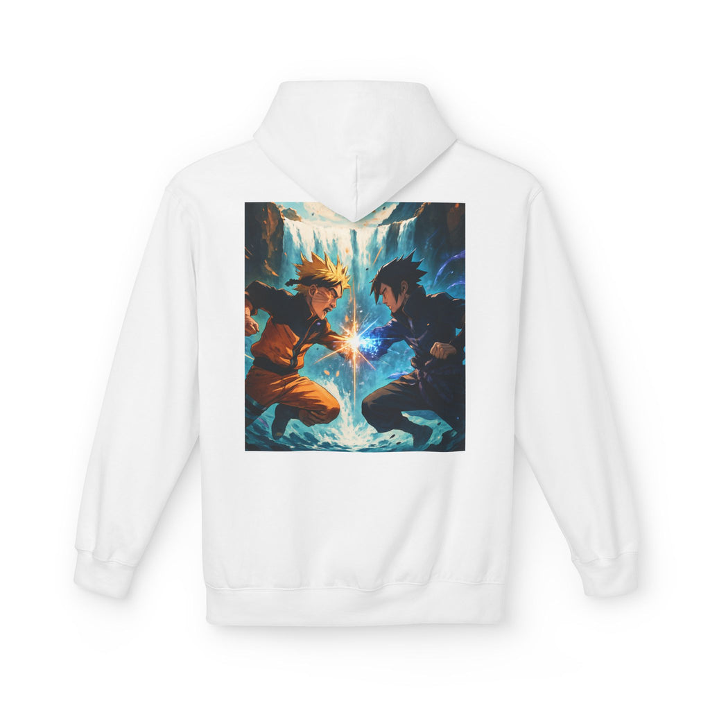 Anime Battle Hoodie — Naruto vs Sasuke Graphic Pullover