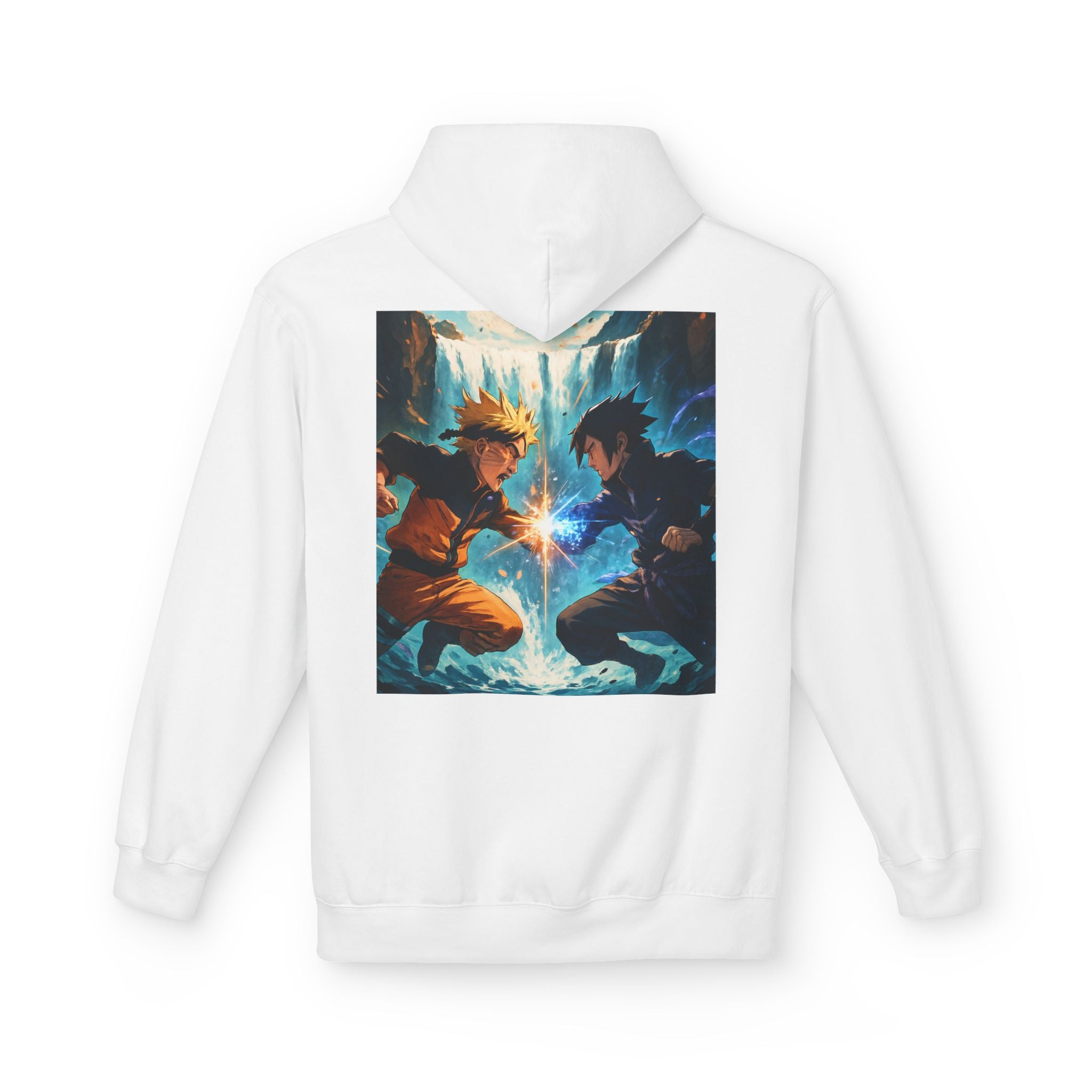 Anime Battle Hoodie — Naruto vs Sasuke Graphic Pullover