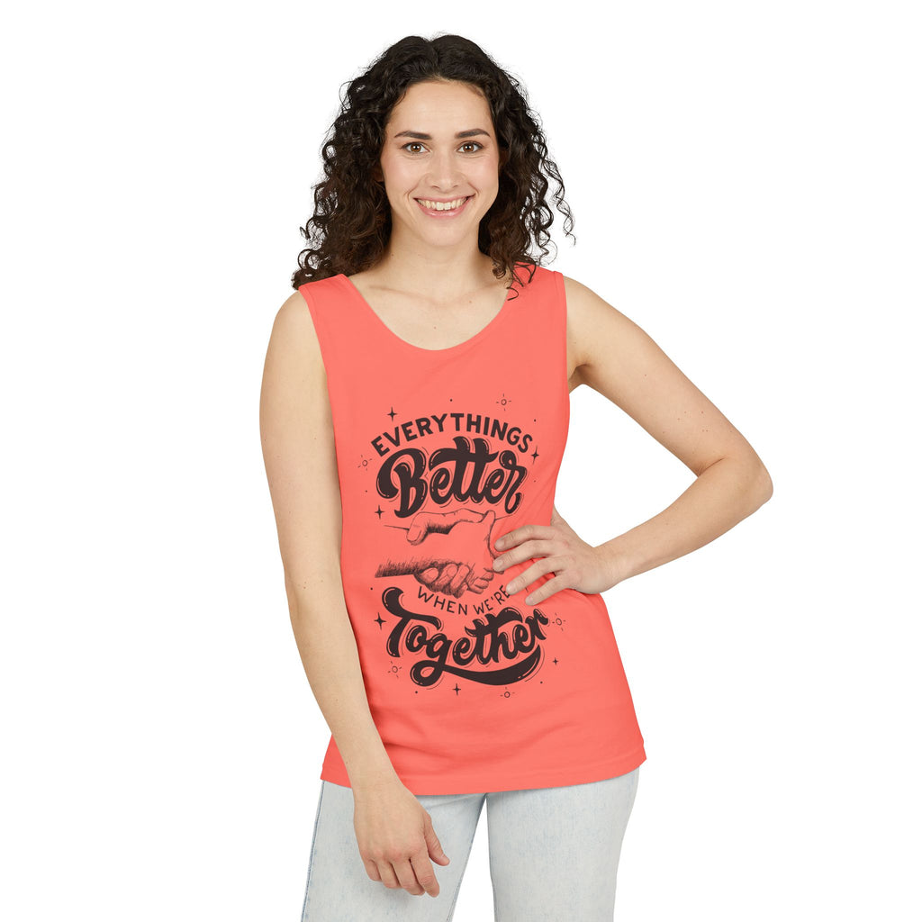 Everything's Better Together Tank Top — Handshake Friendship Graphic