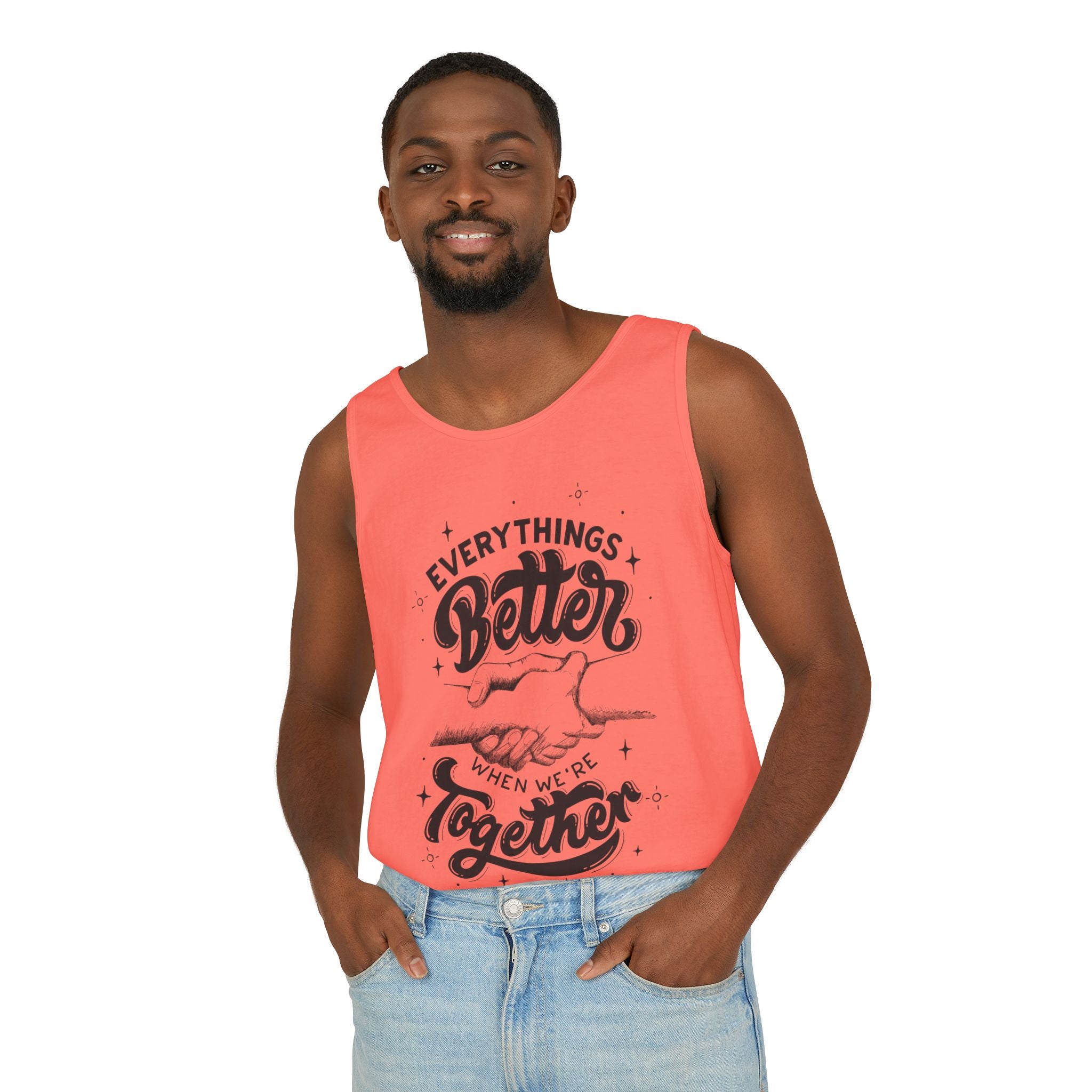 Everything's Better Together Tank Top — Handshake Friendship Graphic
