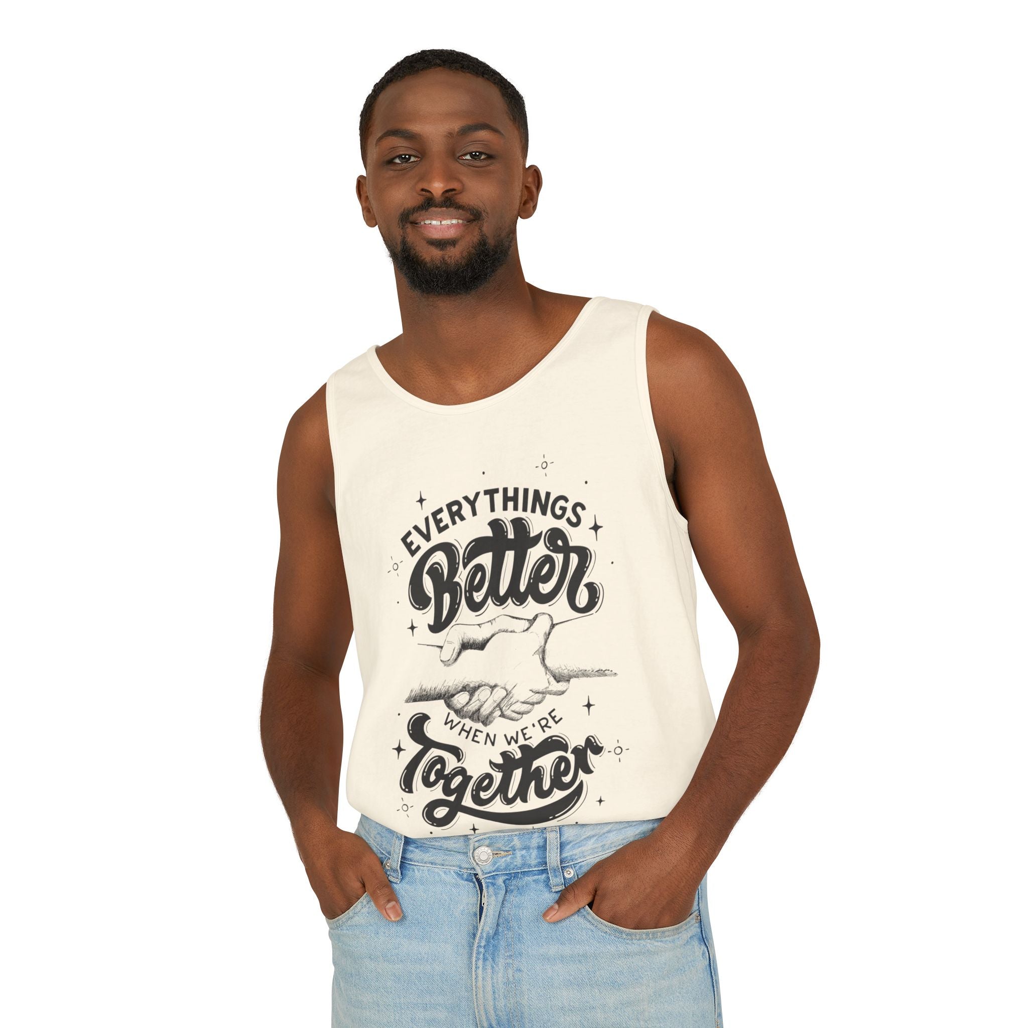 Everything's Better Together Tank Top — Handshake Friendship Graphic