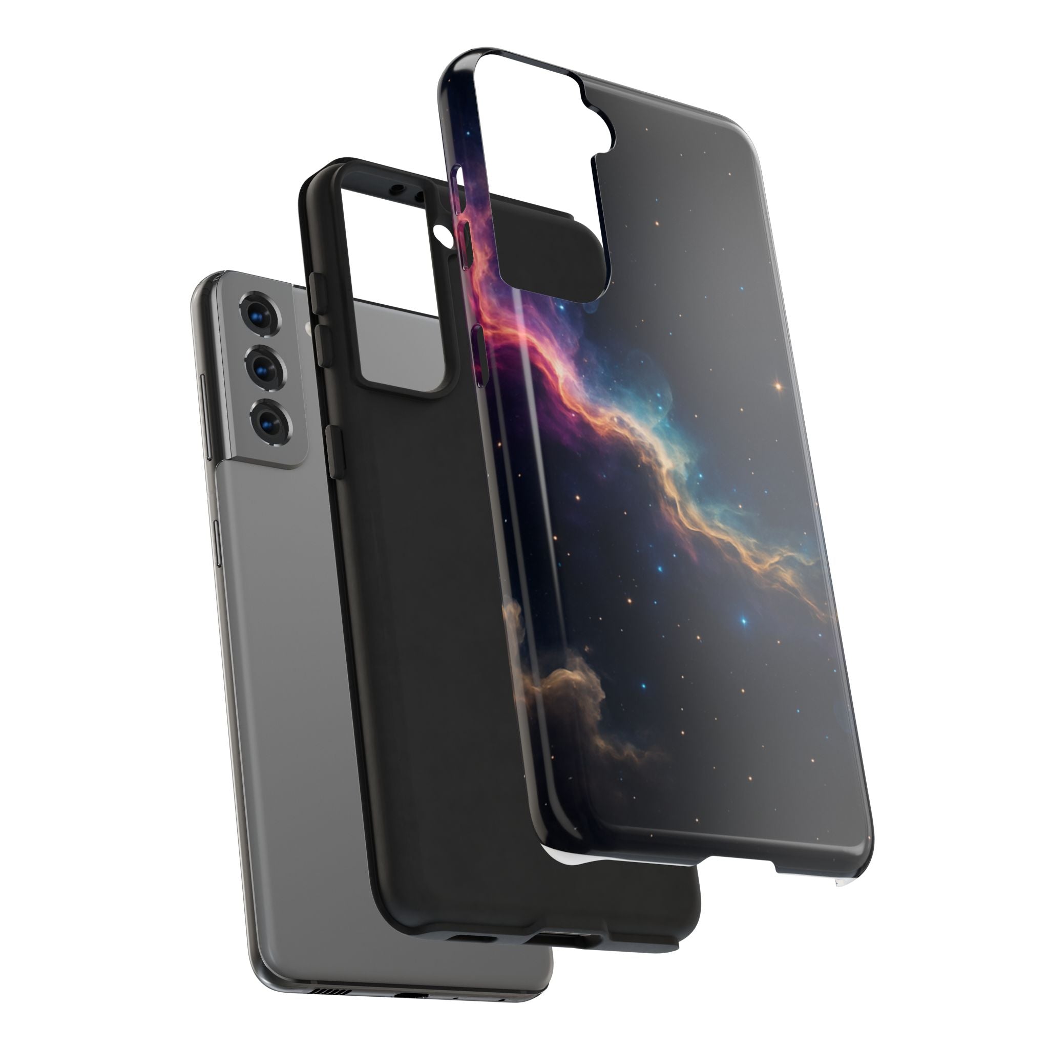 Galaxy Nebula Tough Phone Case — Space Starfield Protective Cover