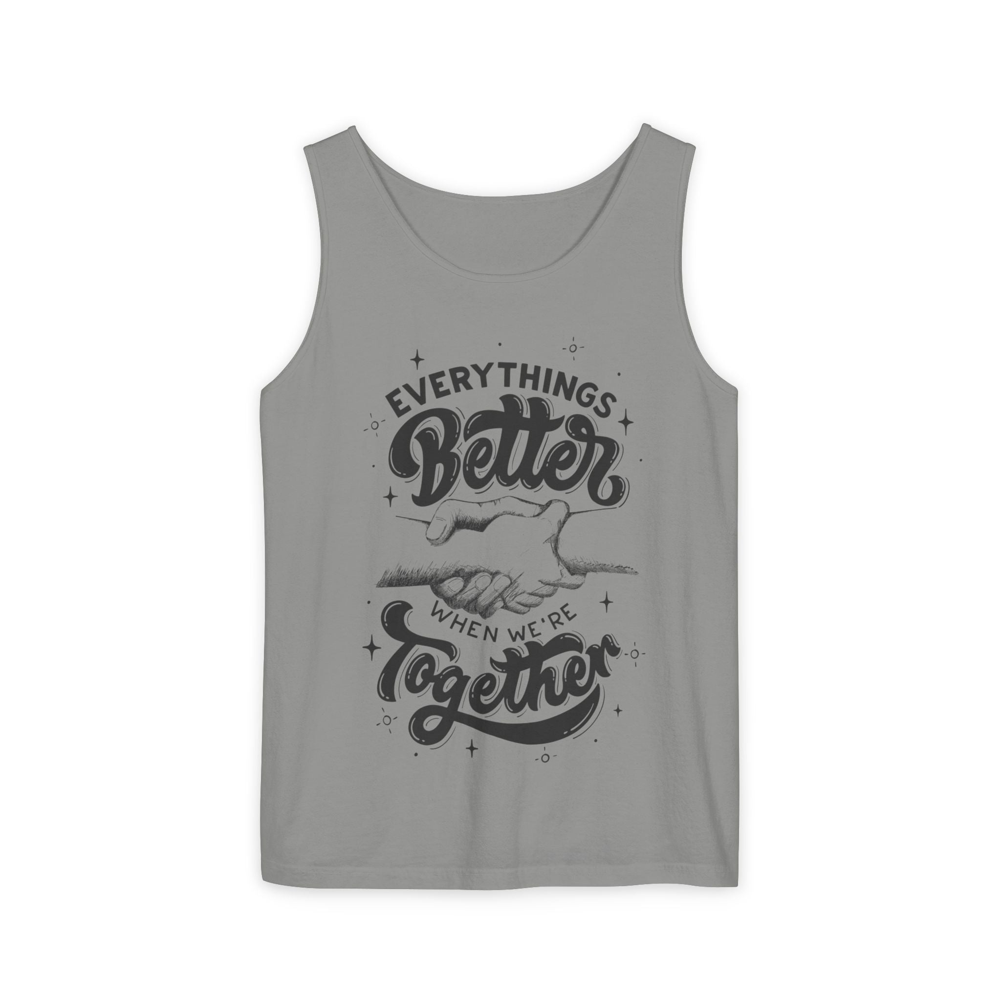 Everything's Better Together Tank Top — Handshake Friendship Graphic