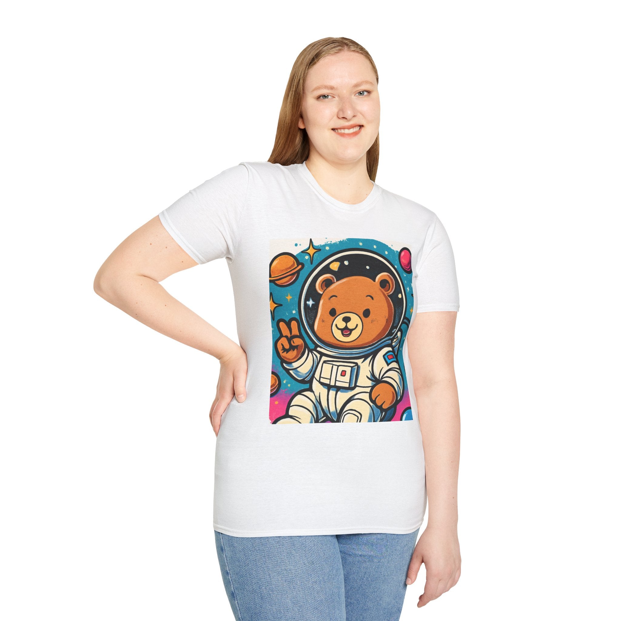 Astronaut Bear T-Shirt — Cute Space Bear Graphic Tee