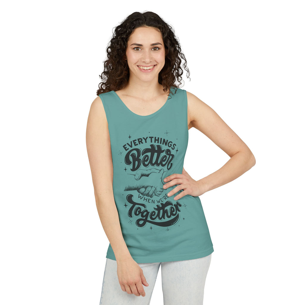 Everything's Better Together Tank Top — Handshake Friendship Graphic