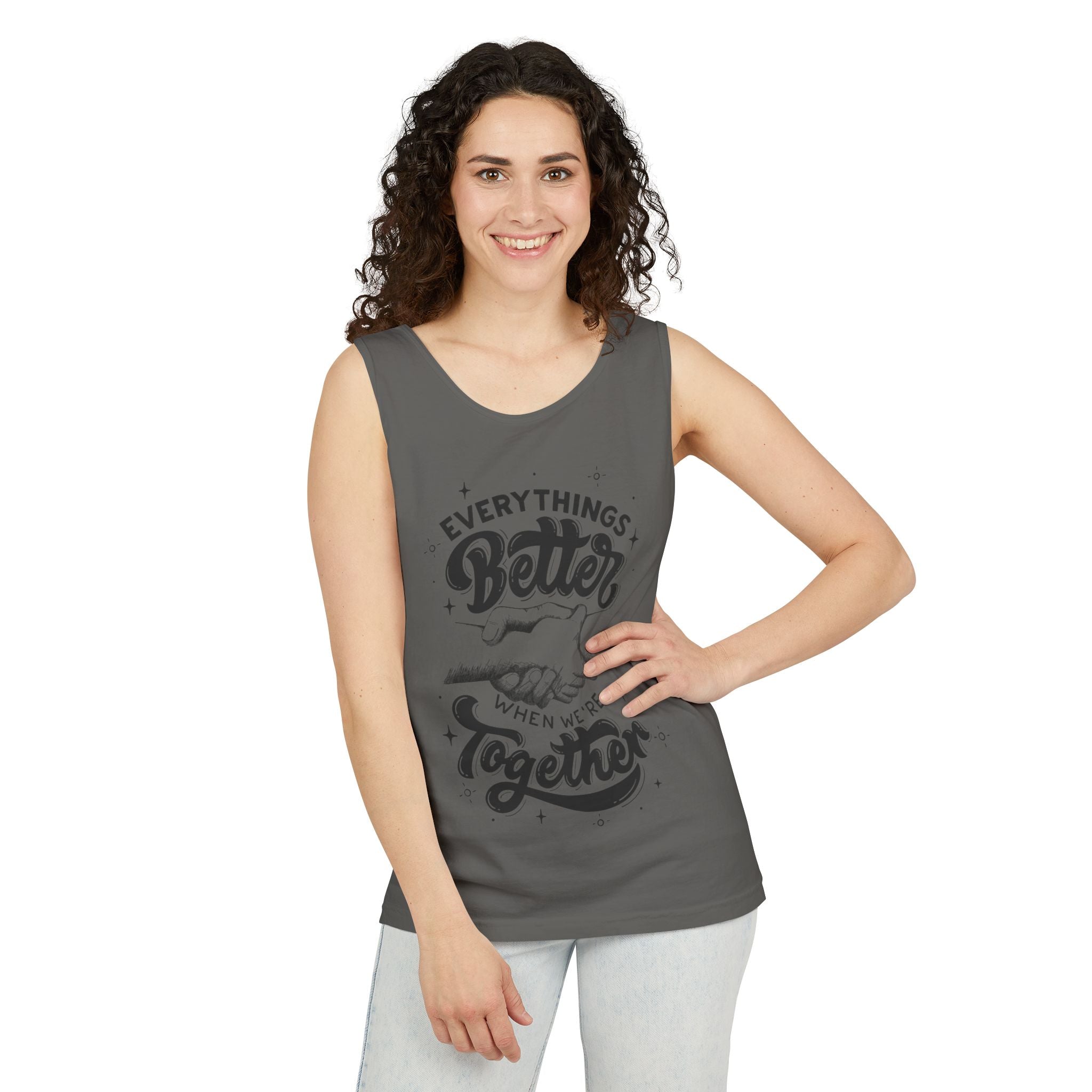 Everything's Better Together Tank Top — Handshake Friendship Graphic