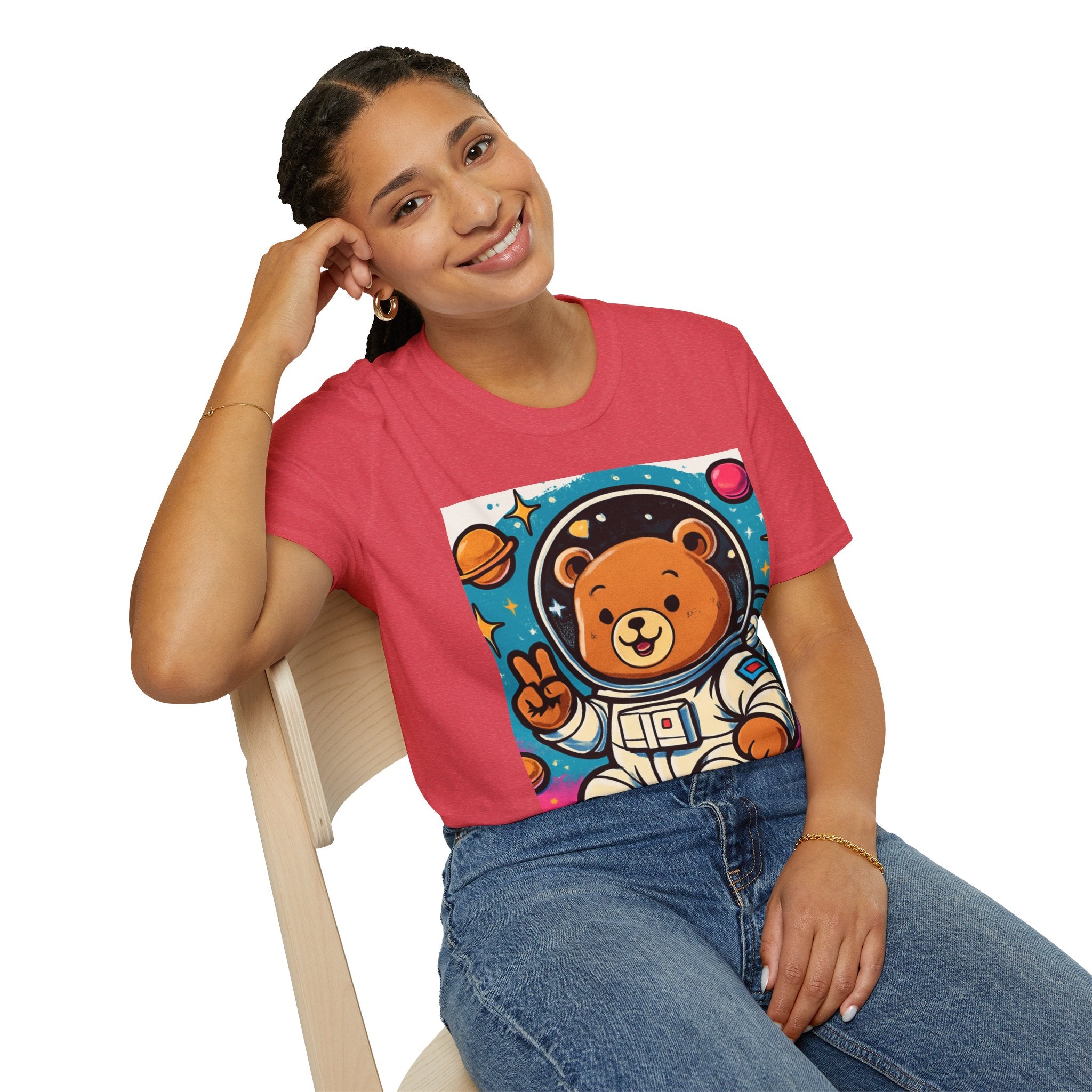 Astronaut Bear T-Shirt — Cute Space Bear Graphic Tee