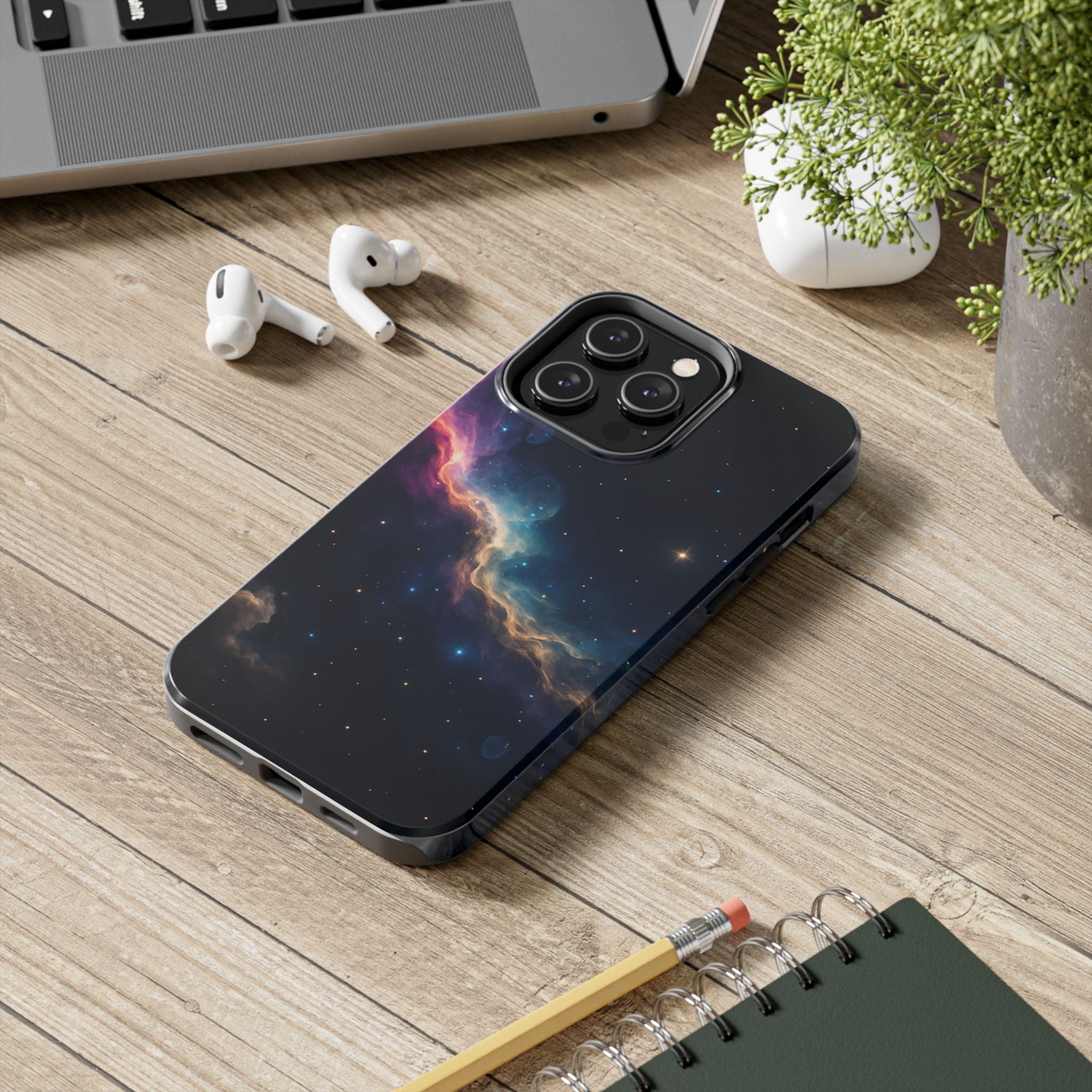 Galaxy Nebula Tough Phone Case — Space Starfield Protective Cover