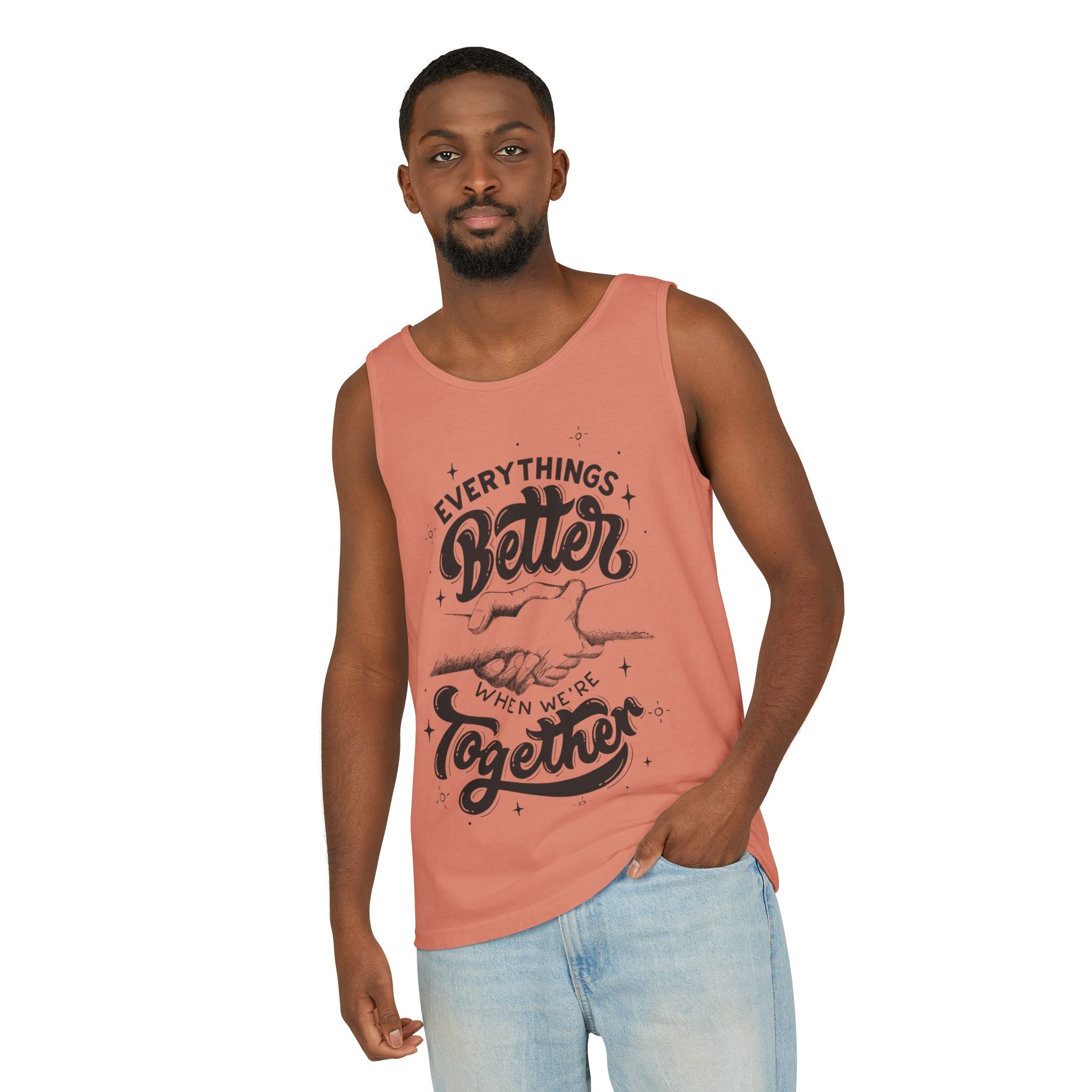 Everything's Better Together Tank Top — Handshake Friendship Graphic