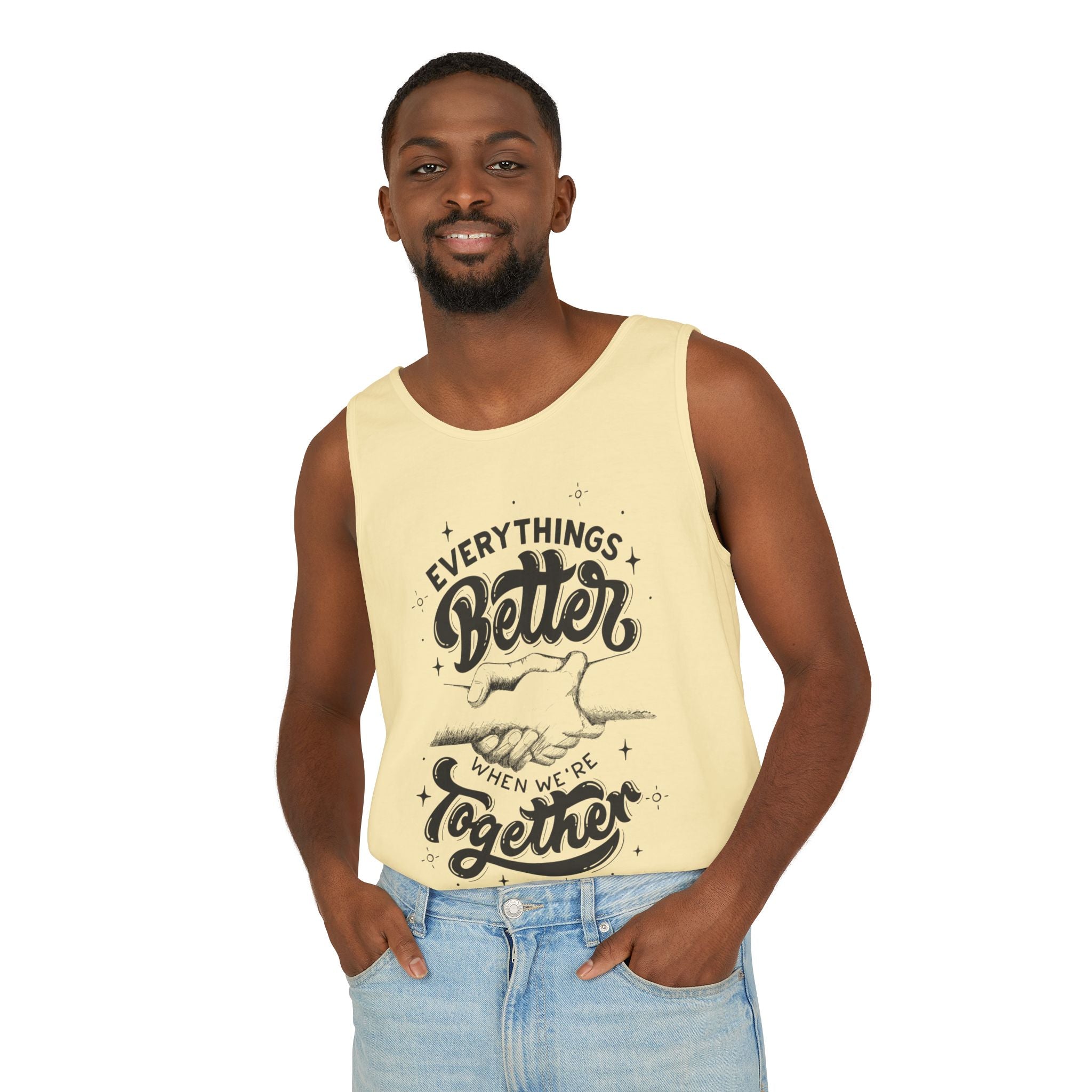 Everything's Better Together Tank Top — Handshake Friendship Graphic