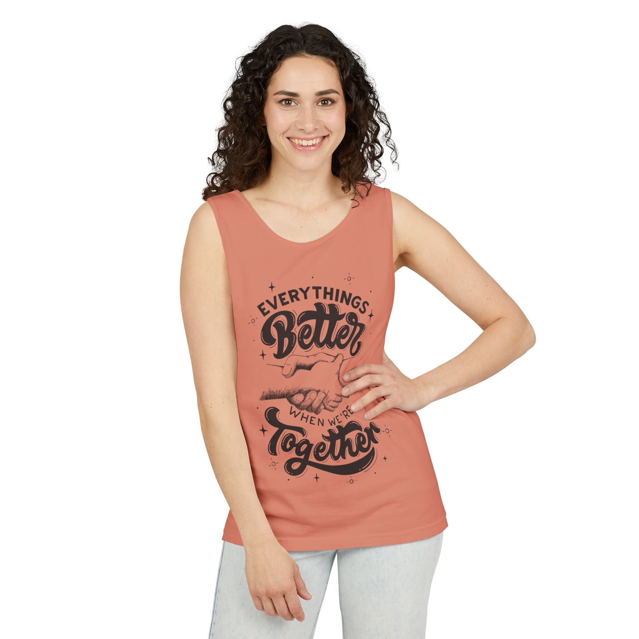 Everything's Better Together Tank Top — Handshake Friendship Graphic