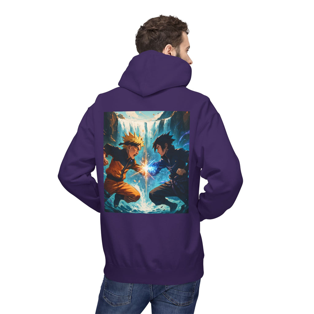 Anime Battle Hoodie — Naruto vs Sasuke Graphic Pullover