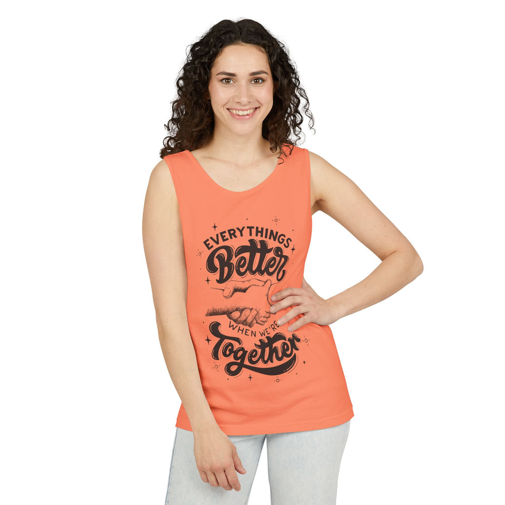 Everything's Better Together Tank Top — Handshake Friendship Graphic