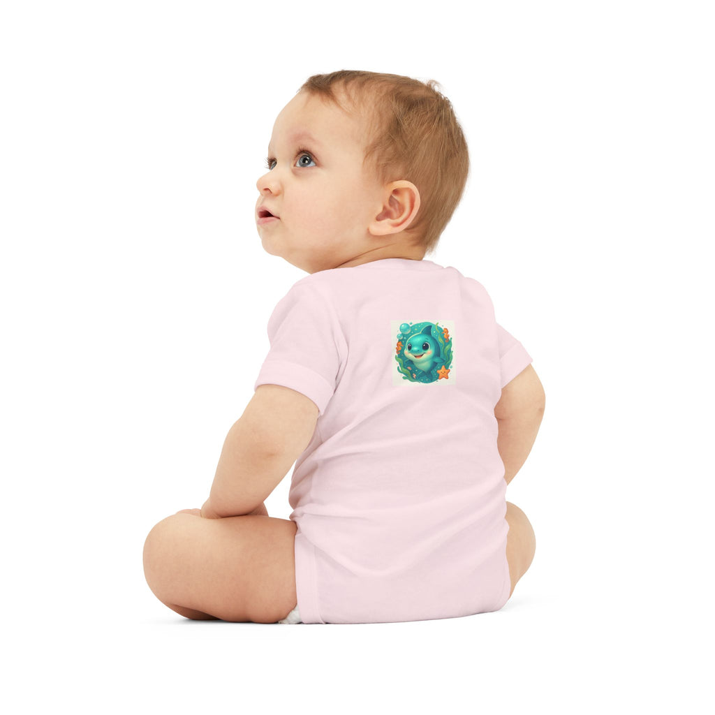 Baby Bodysuit with Cute Sea Monster Print — Infant One‑Piece Romper
