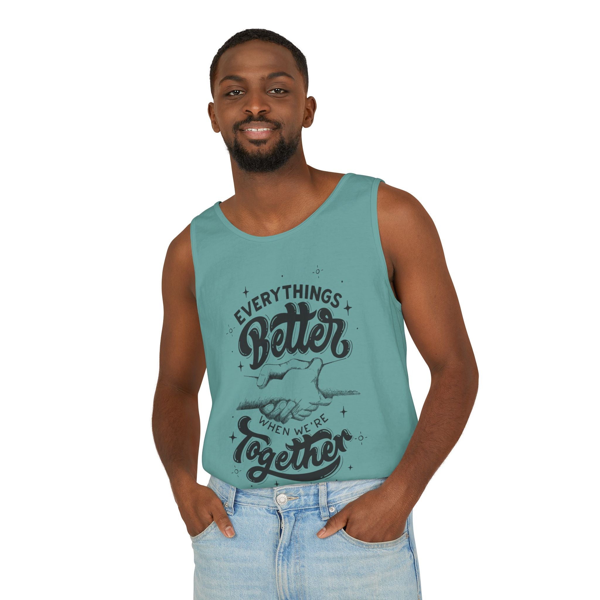 Everything's Better Together Tank Top — Handshake Friendship Graphic