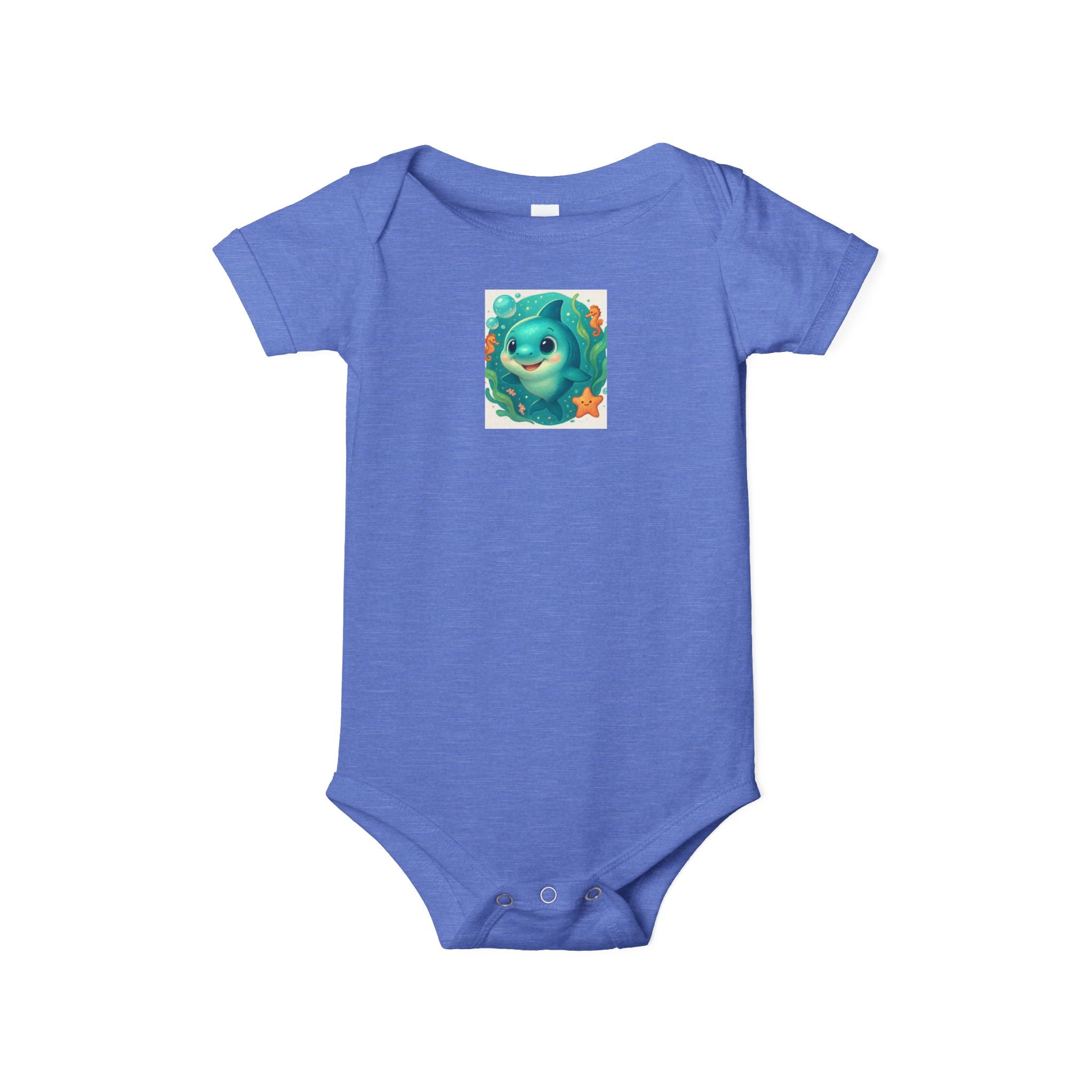 Baby Bodysuit with Cute Sea Monster Print — Infant One‑Piece Romper