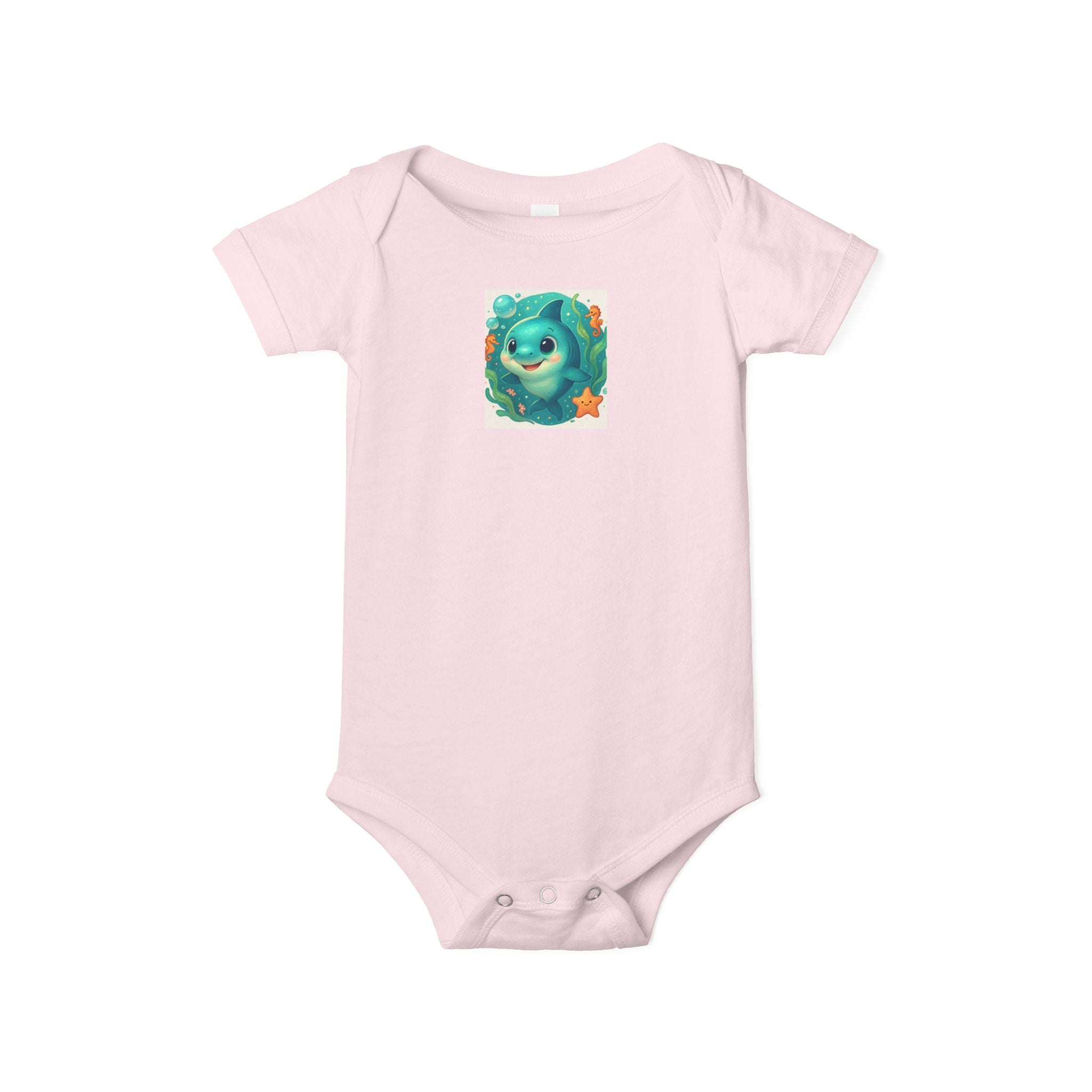Baby Bodysuit with Cute Sea Monster Print — Infant One‑Piece Romper