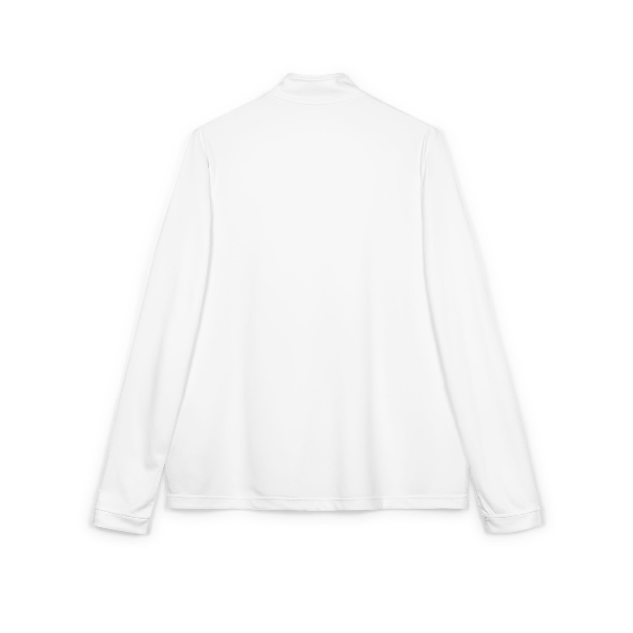 Embroidered adidas Quarter-Zip Pullover — White Performance Top