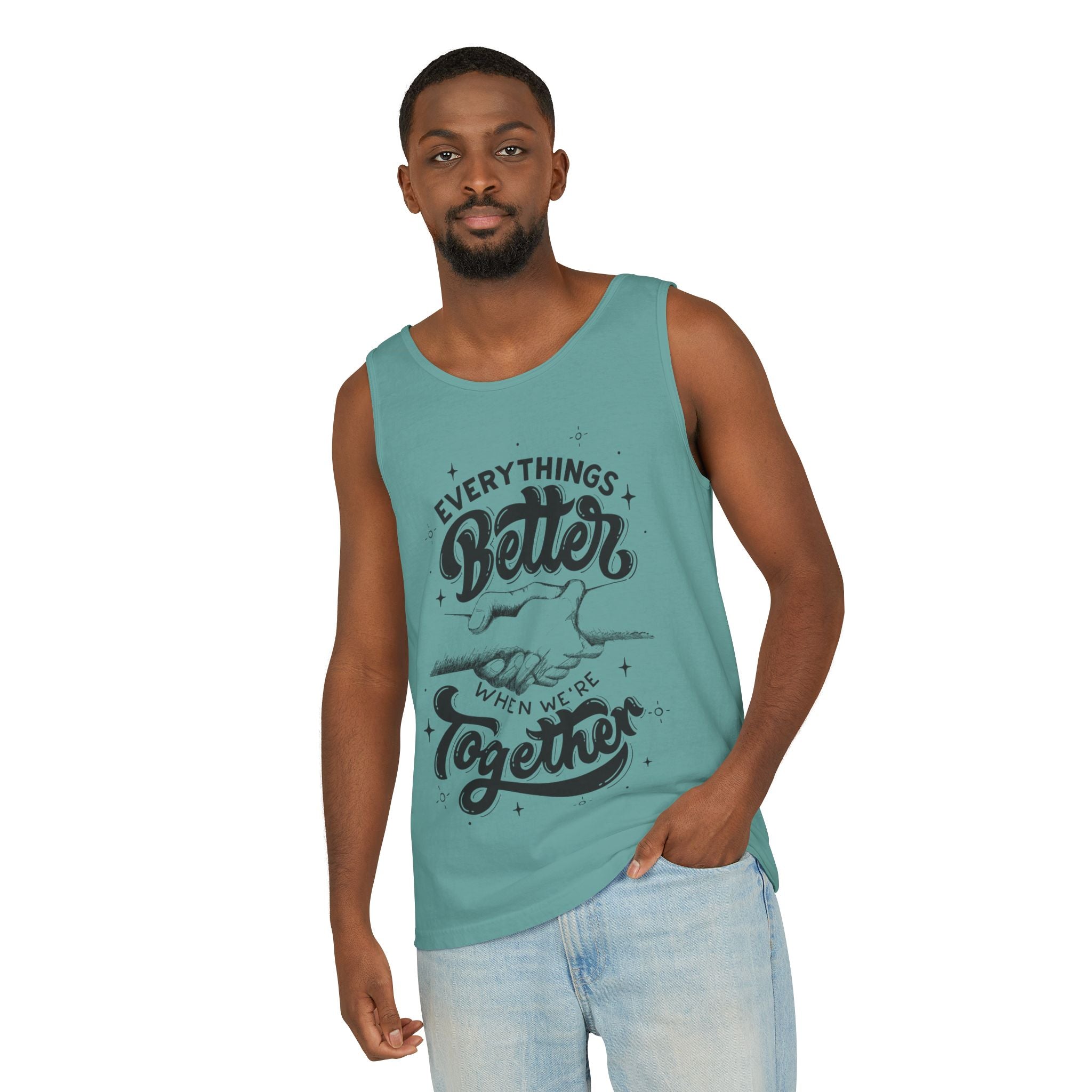 Everything's Better Together Tank Top — Handshake Friendship Graphic