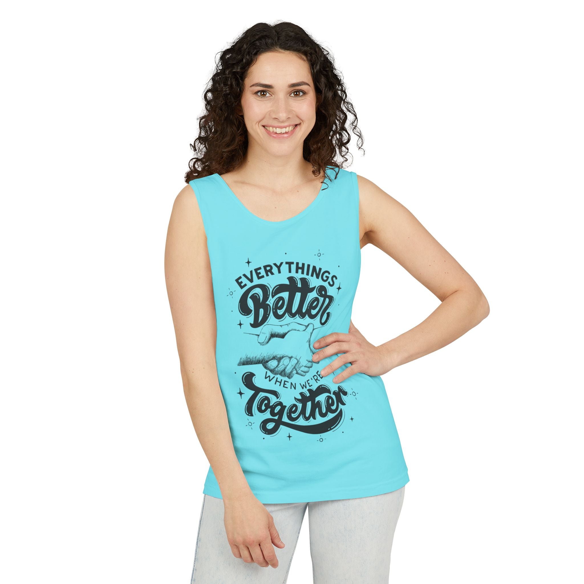 Everything's Better Together Tank Top — Handshake Friendship Graphic